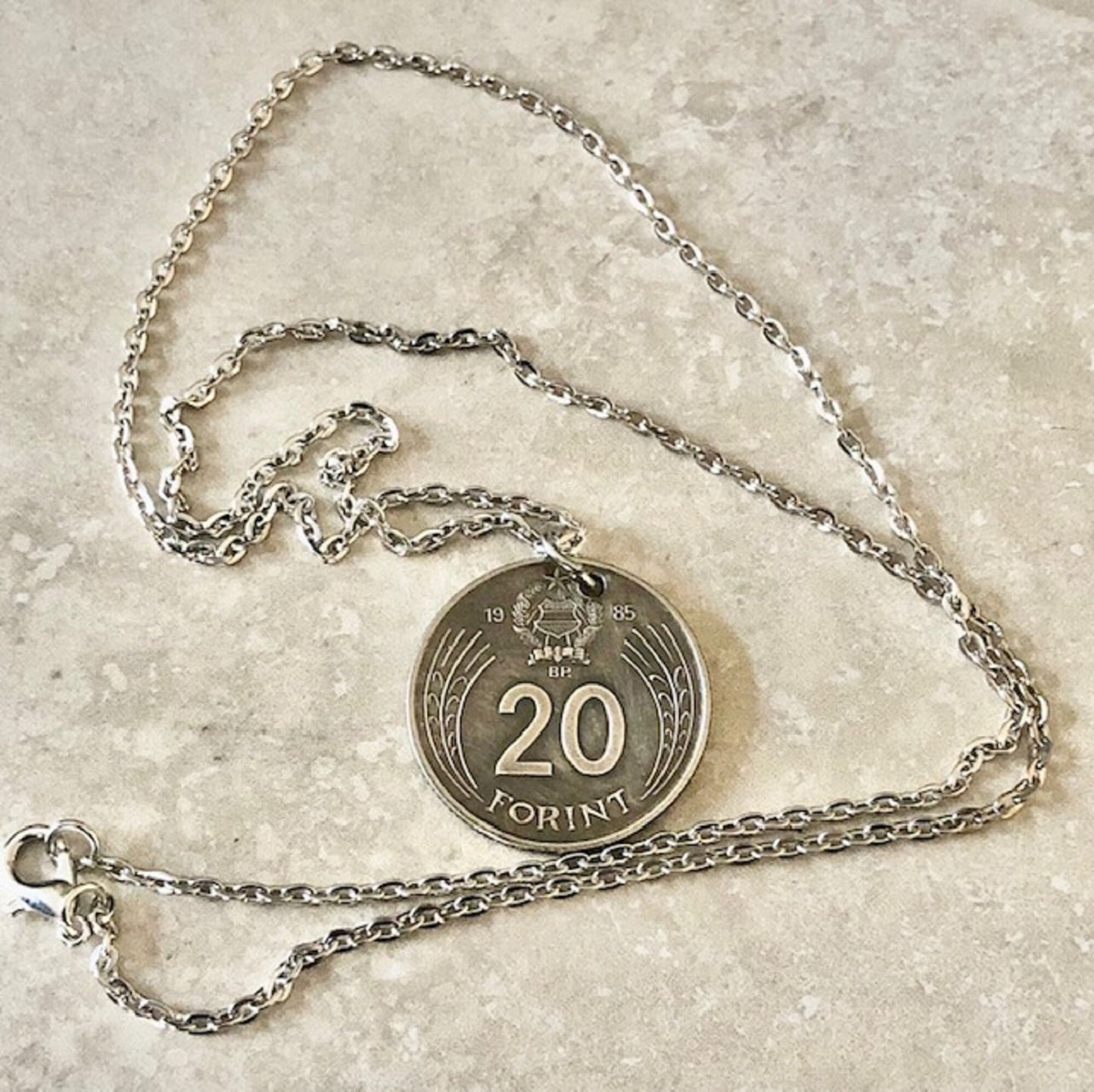 Hungary Coin Pendant Hungarian 20 Forint MAGYAR NÉPKÖZTÁRSASÁG Custom Made Vintage and Rare coins - Coin Enthusiast