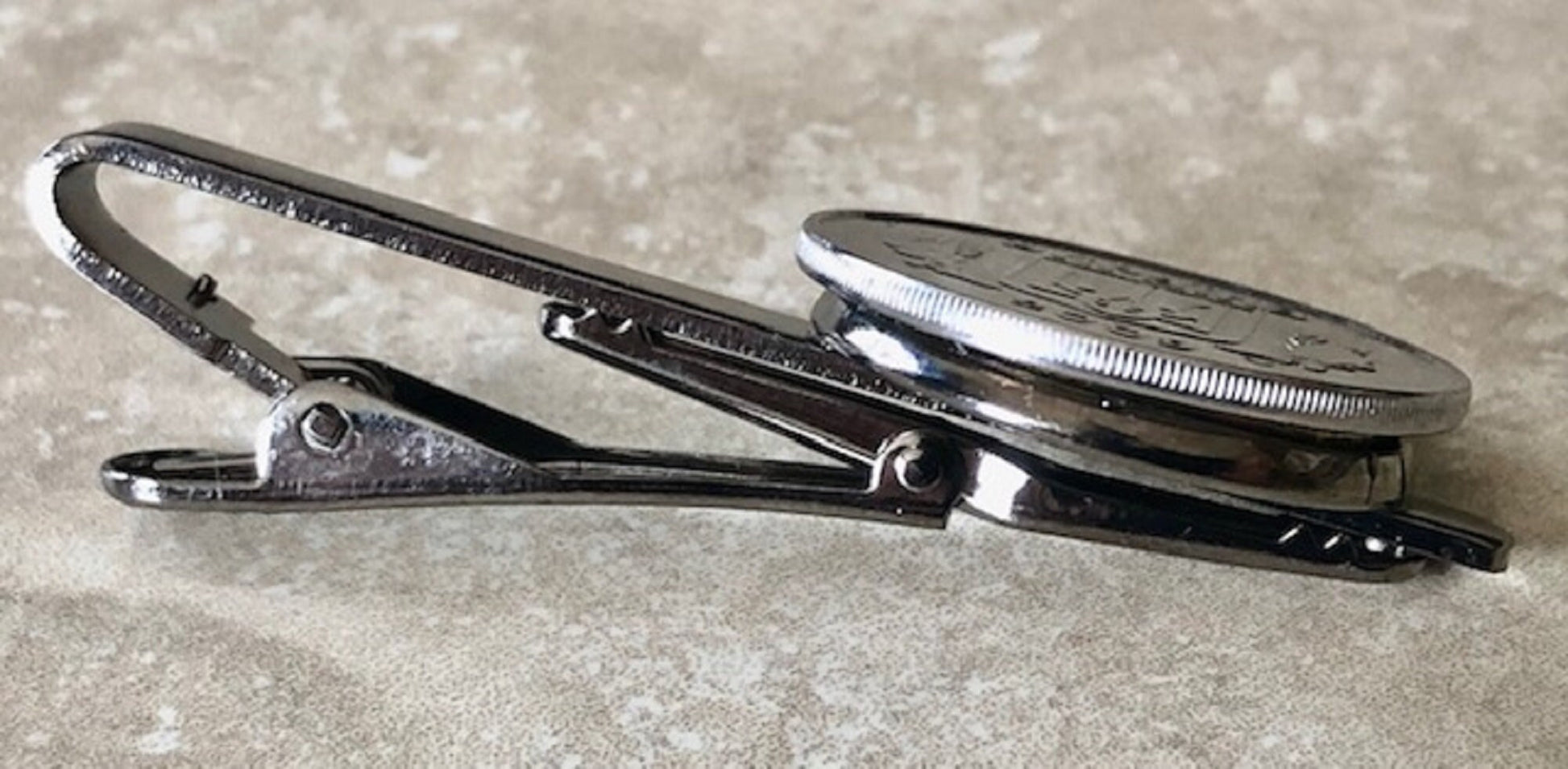 Ukraine Coin Tie Clip Ukrainian Custom Made Charm Gift For Friend Coin Charm Gift For Him, Coin Collector, World Coins, Suite and Tie