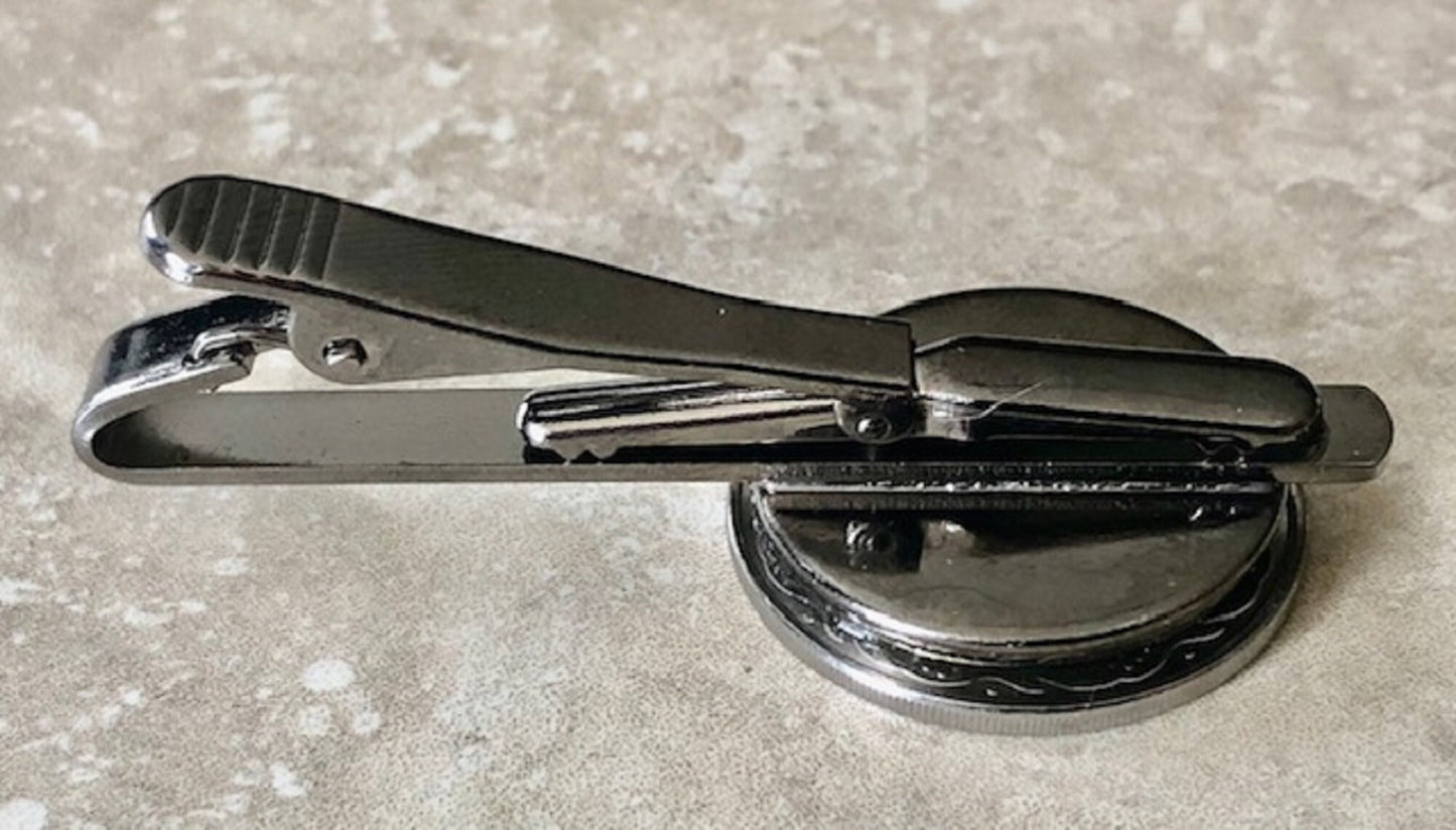 Ukraine Coin Tie Clip Ukrainian Custom Made Charm Gift For Friend Coin Charm Gift For Him, Coin Collector, World Coins, Suite and Tie