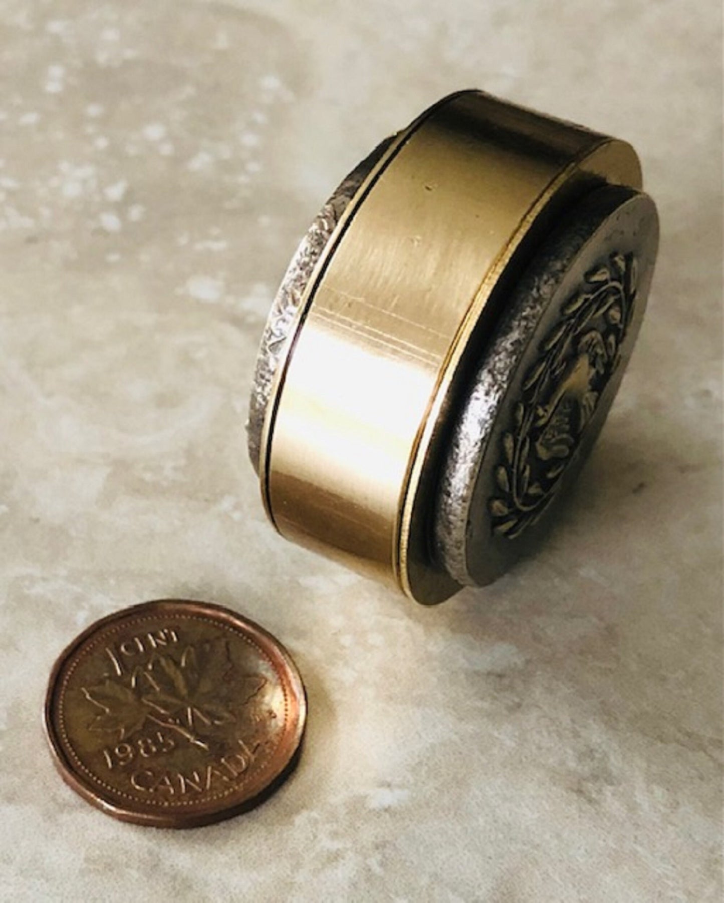 Ancient Owl Greek, Replica Coin, Pillbox - Prudence, Wisdom Stash Snuff Box, Tobacco Box, Keepsake, Men's Gift, Jewelry World Coin Collector