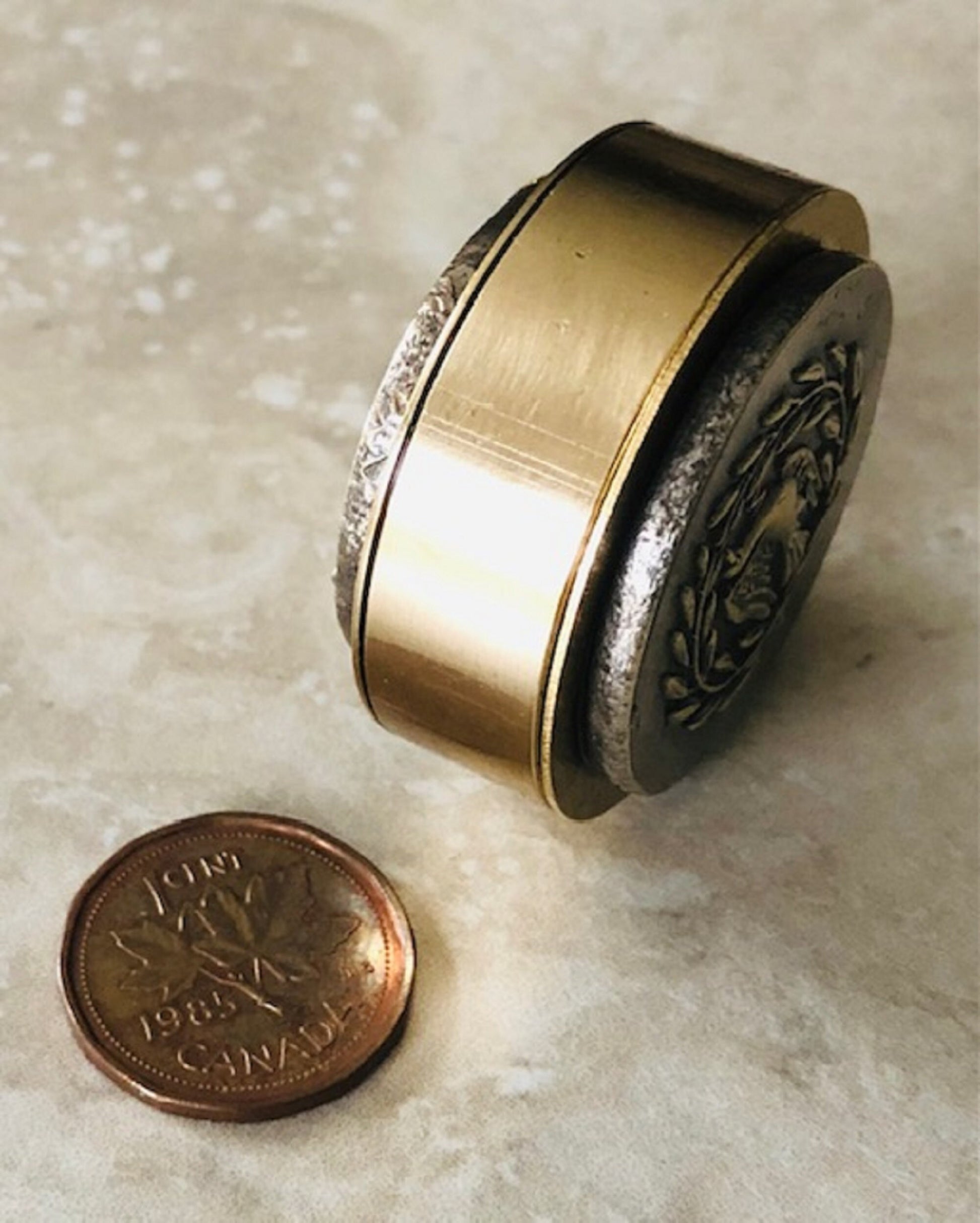 Ancient Owl Greek, Replica Coin, Pillbox - Prudence, Wisdom Stash Snuff Box, Tobacco Box, Keepsake, Men's Gift, Jewelry World Coin Collector