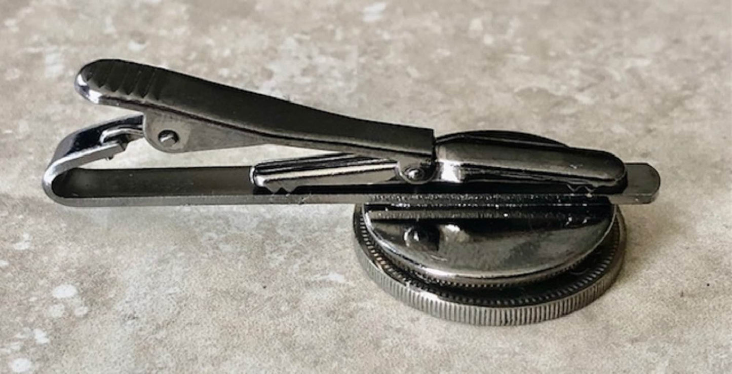 Germany Coin Tie Clip German Custom Made Charm Gift For Friend Coin Charm Gift For Him, Coin Collector, World Coins, Suit and Tie