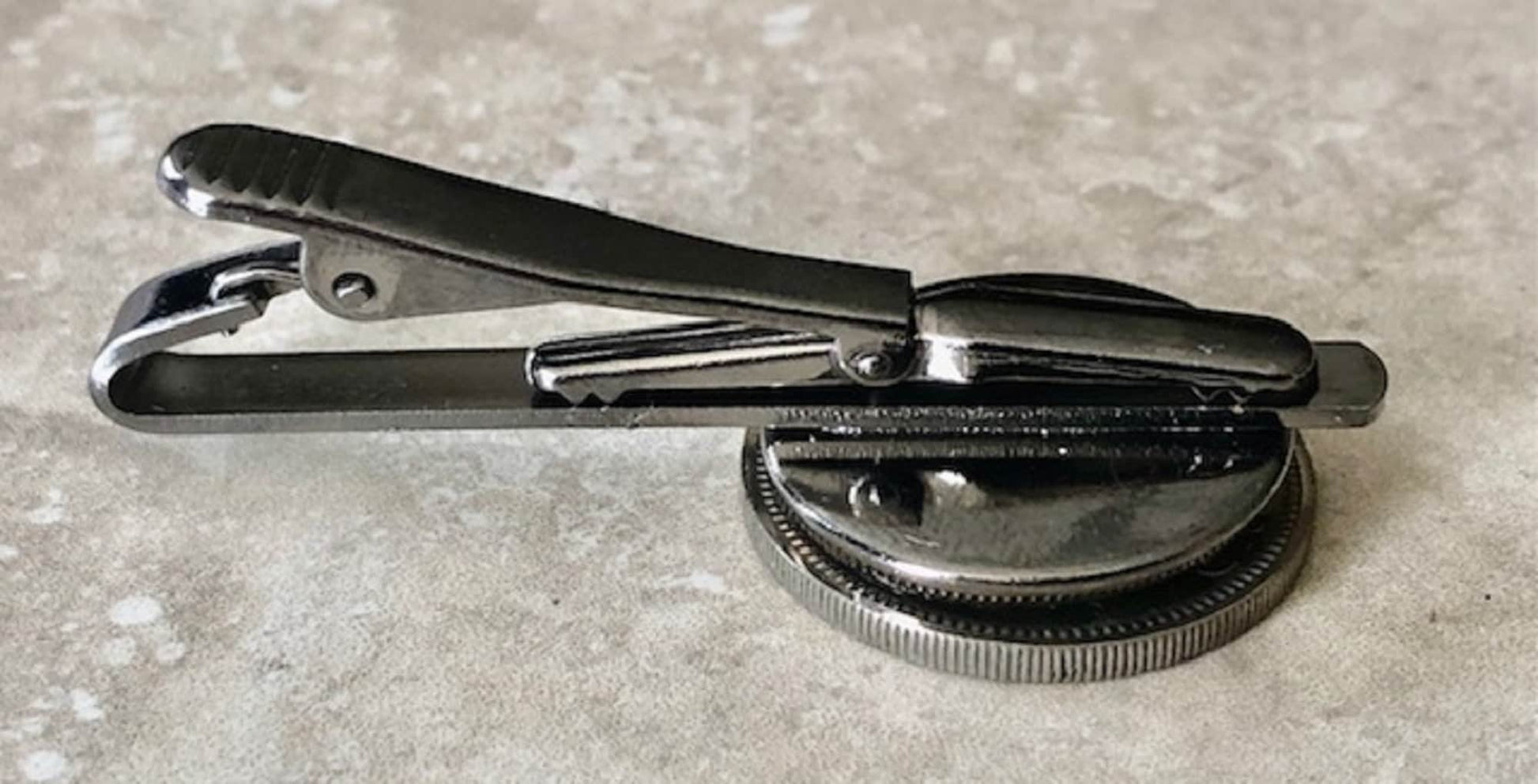 Germany Coin Tie Clip German Custom Made Charm Gift For Friend Coin Charm Gift For Him, Coin Collector, World Coins, Suit and Tie