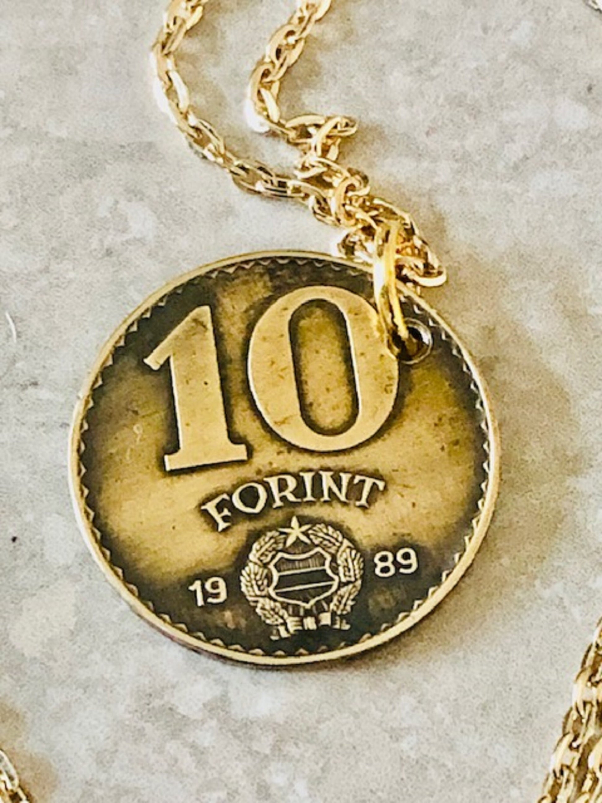 Hungary Coin Pendant Hungarian 10 Forint MAGYAR NÉPKÖZTÁRSASÁG Personal Necklace Jewelry Gift Friend Charm For Him Her World Coin Collector