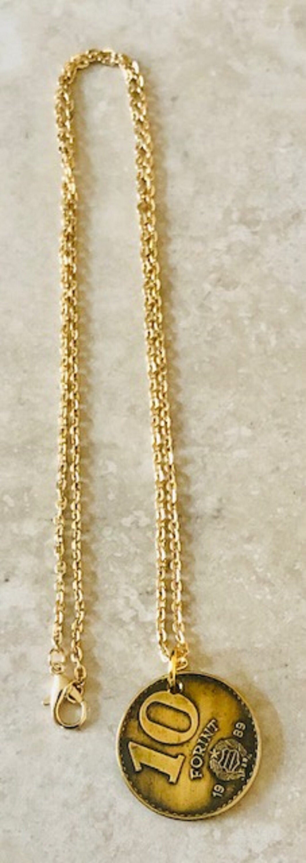 Hungary Coin Pendant Hungarian 10 Forint MAGYAR NÉPKÖZTÁRSASÁG Personal Necklace Jewelry Gift Friend Charm For Him Her World Coin Collector