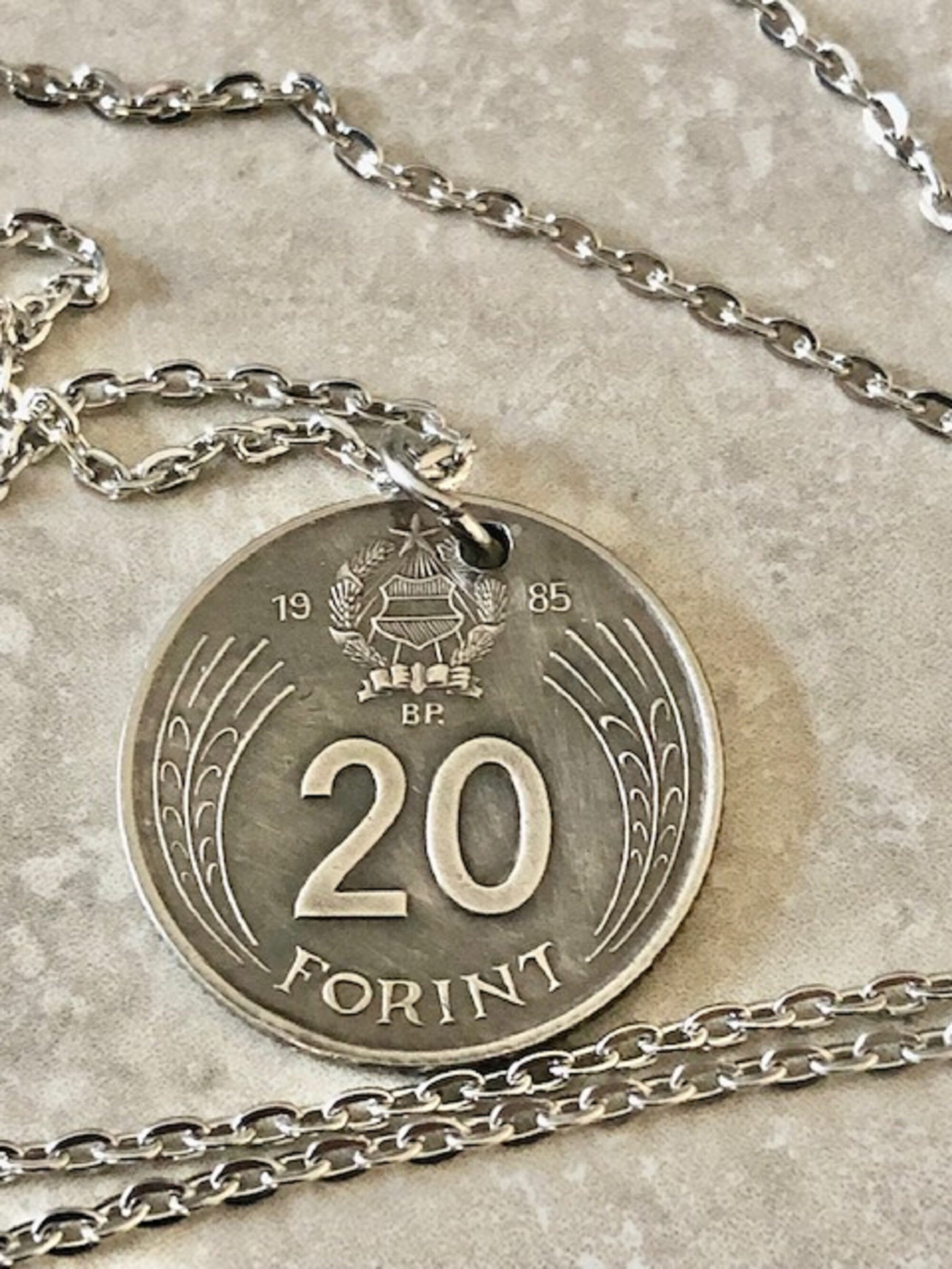 Hungary Coin Pendant Hungarian 20 Forint MAGYAR NÉPKÖZTÁRSASÁG Custom Made Vintage and Rare coins - Coin Enthusiast