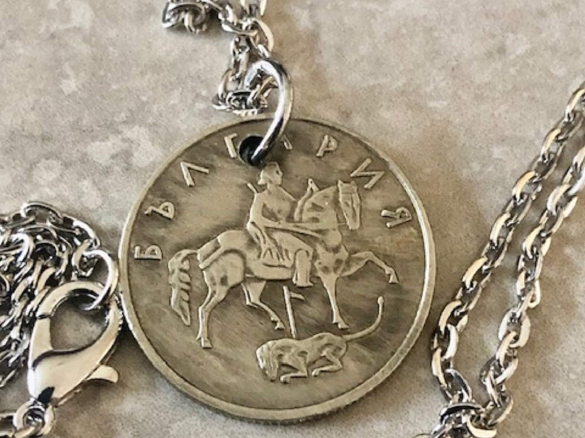 Bulgaria Coin Pendant 10 Stotinki Bulgarian Vintage Necklace Custom Made Rare Coins Coin Enthusiast Fashion Accessory Handmade