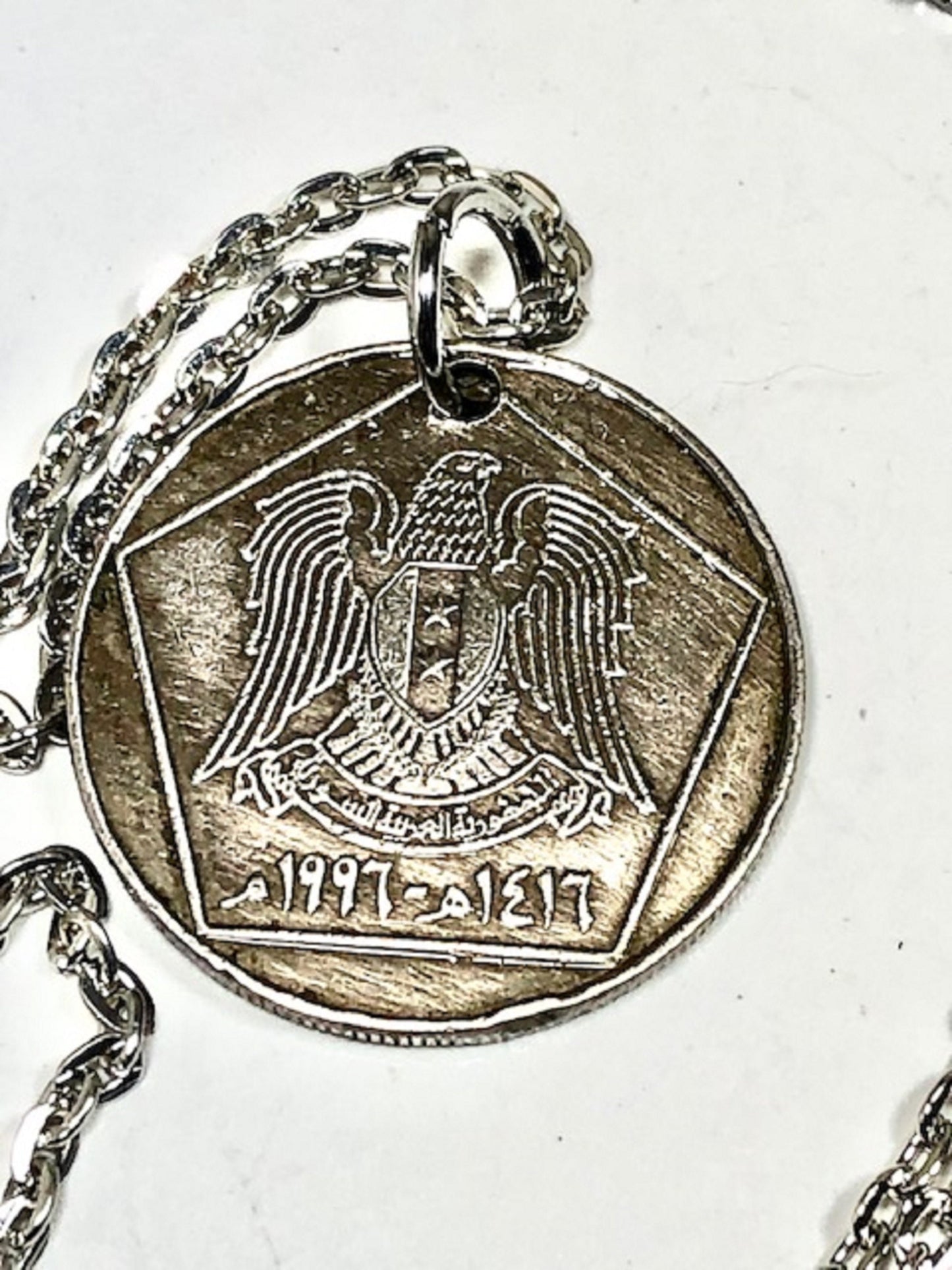 Egypt Coin Pendant Egyptian Vintage Coin Necklace Custom Made Rare coins - Coin Enthusiast Fashion Accessory Handmade