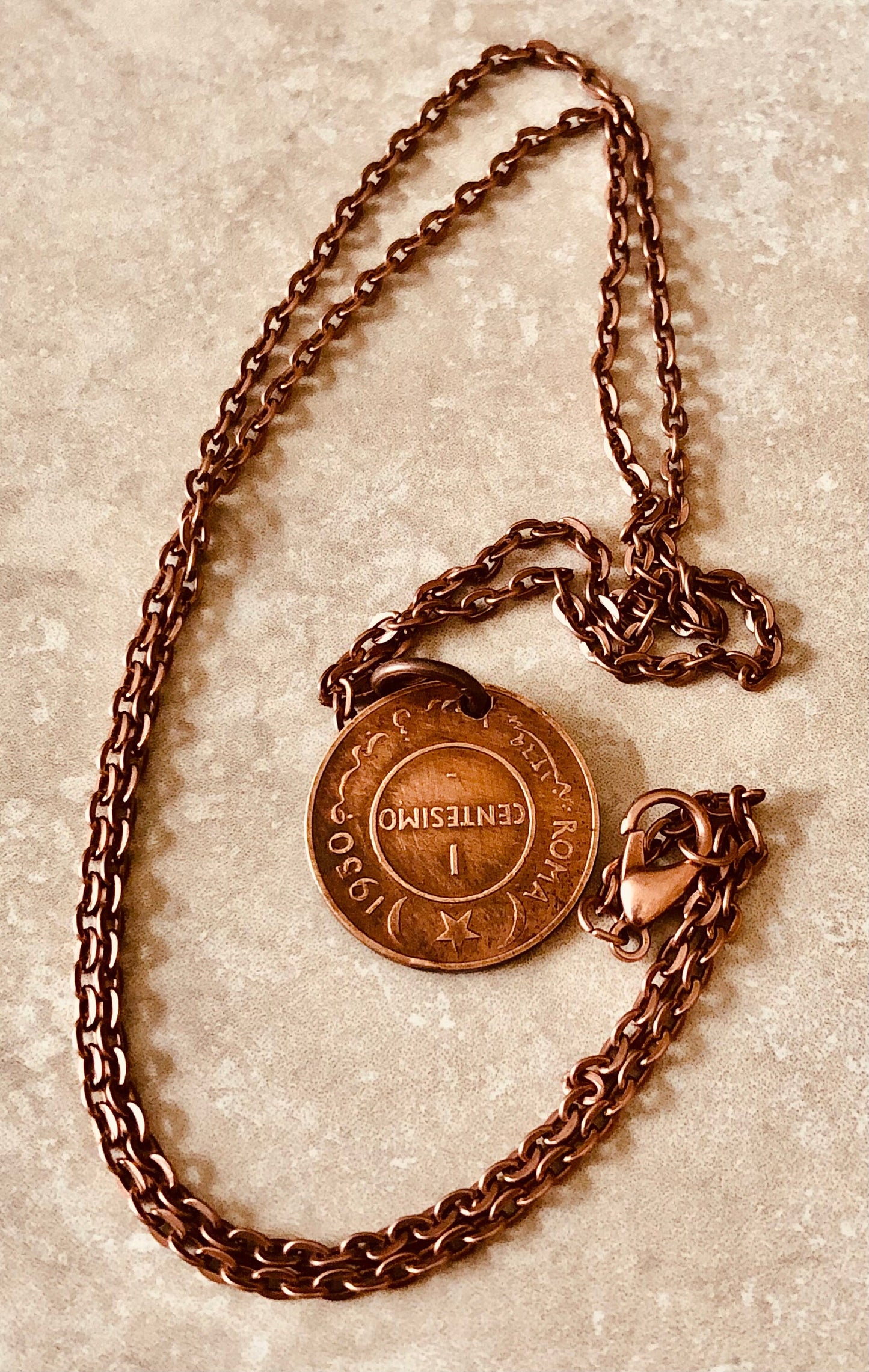 Somalia Coin Necklace Somalia 1 Centesimo Pendant Personal Old Vintage Handmade Jewelry Gift Friend Charm For Him Her World Coin Collector