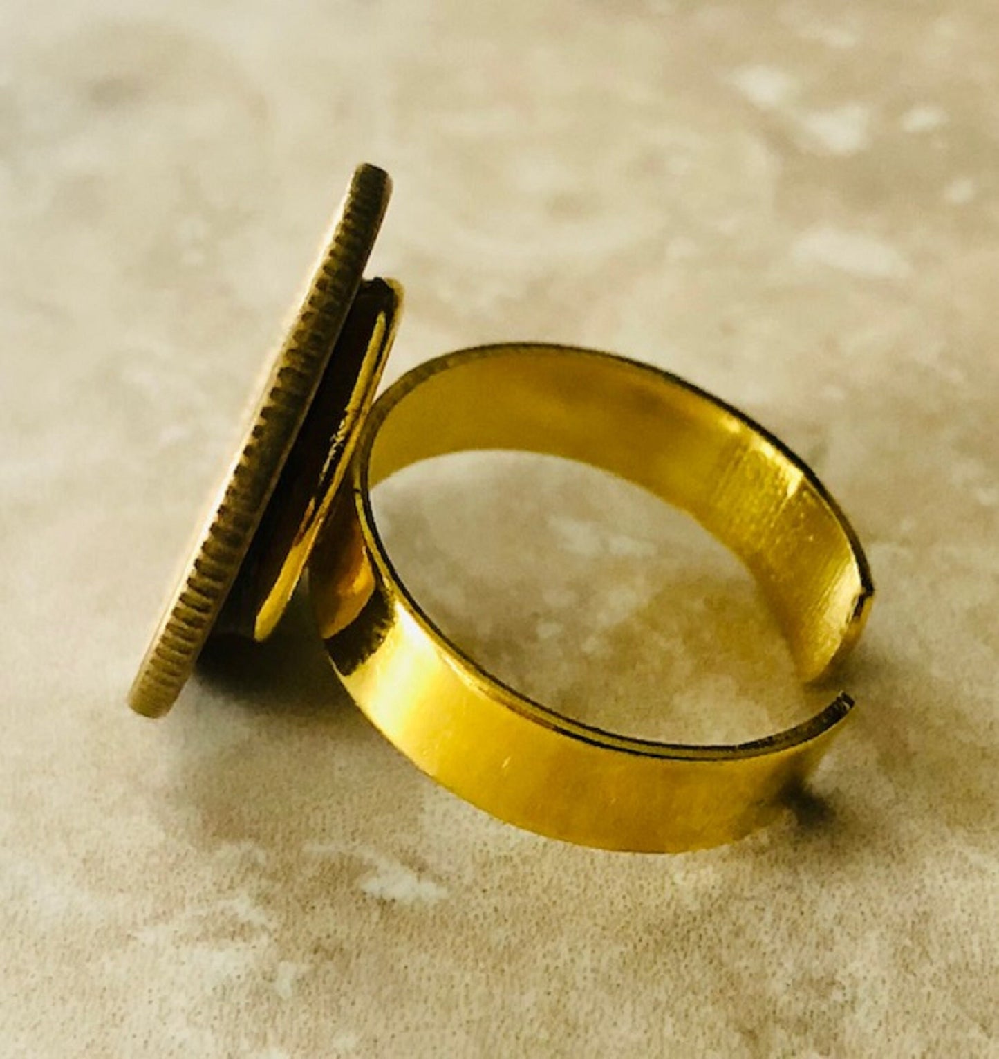 Spain Coin Ring Spanish Peseta Vintage Adjustable Custom Made Rare Coins Coin Enthusiast Fashion Accessory Handmade