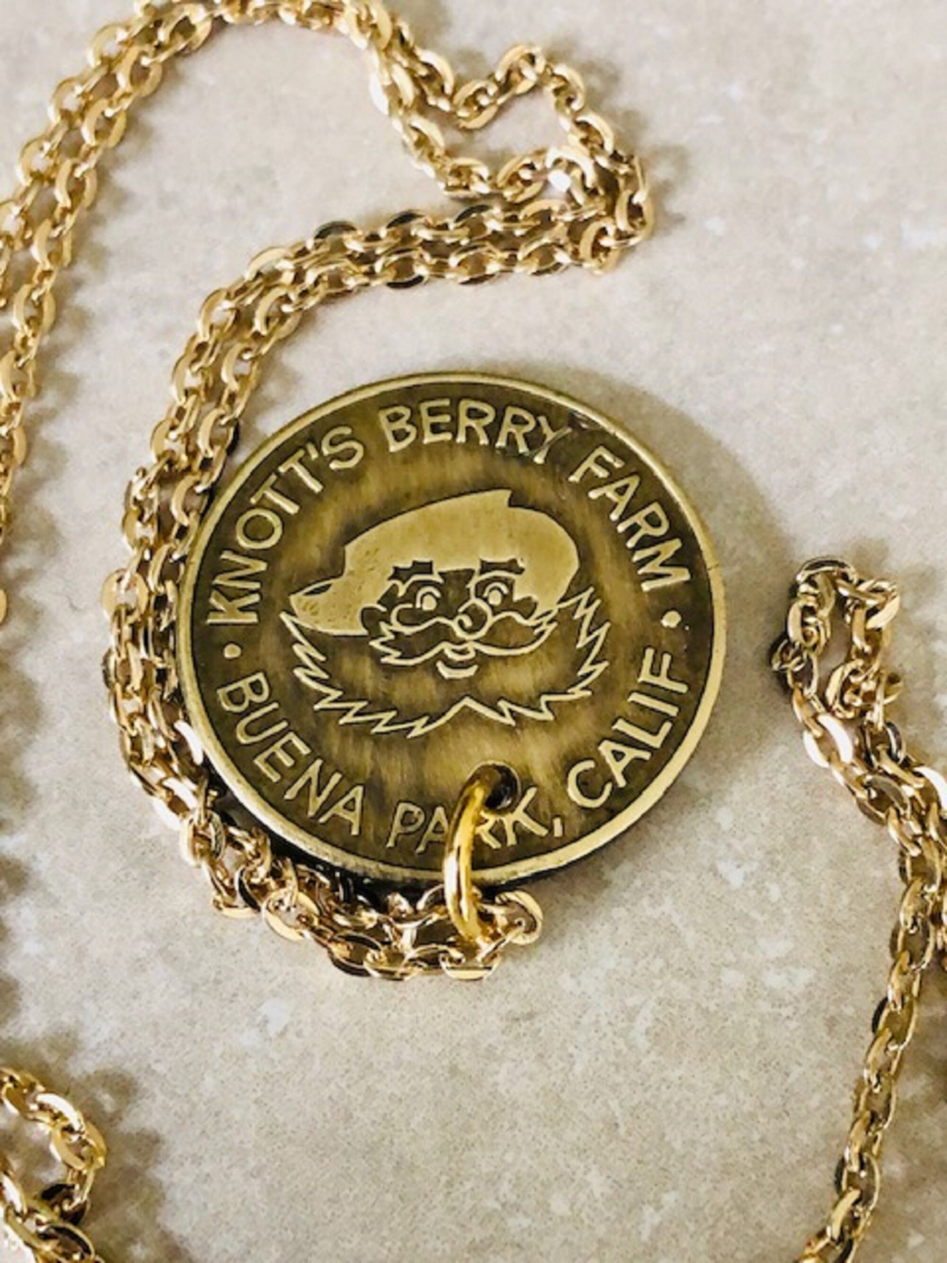 Good Luck California Token Coin Necklace Jewelry Pendant Vintage Rare Coins Coin Enthusiast Fashion Accessory Handmade