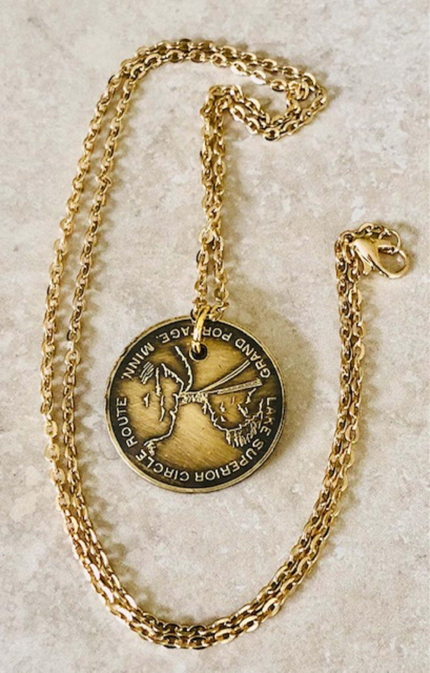 Good Luck US-CANADA Token Coin Necklace Jewelry Pendant Vintage Rare Coins Coin Enthusiast Fashion Accessory Handmade