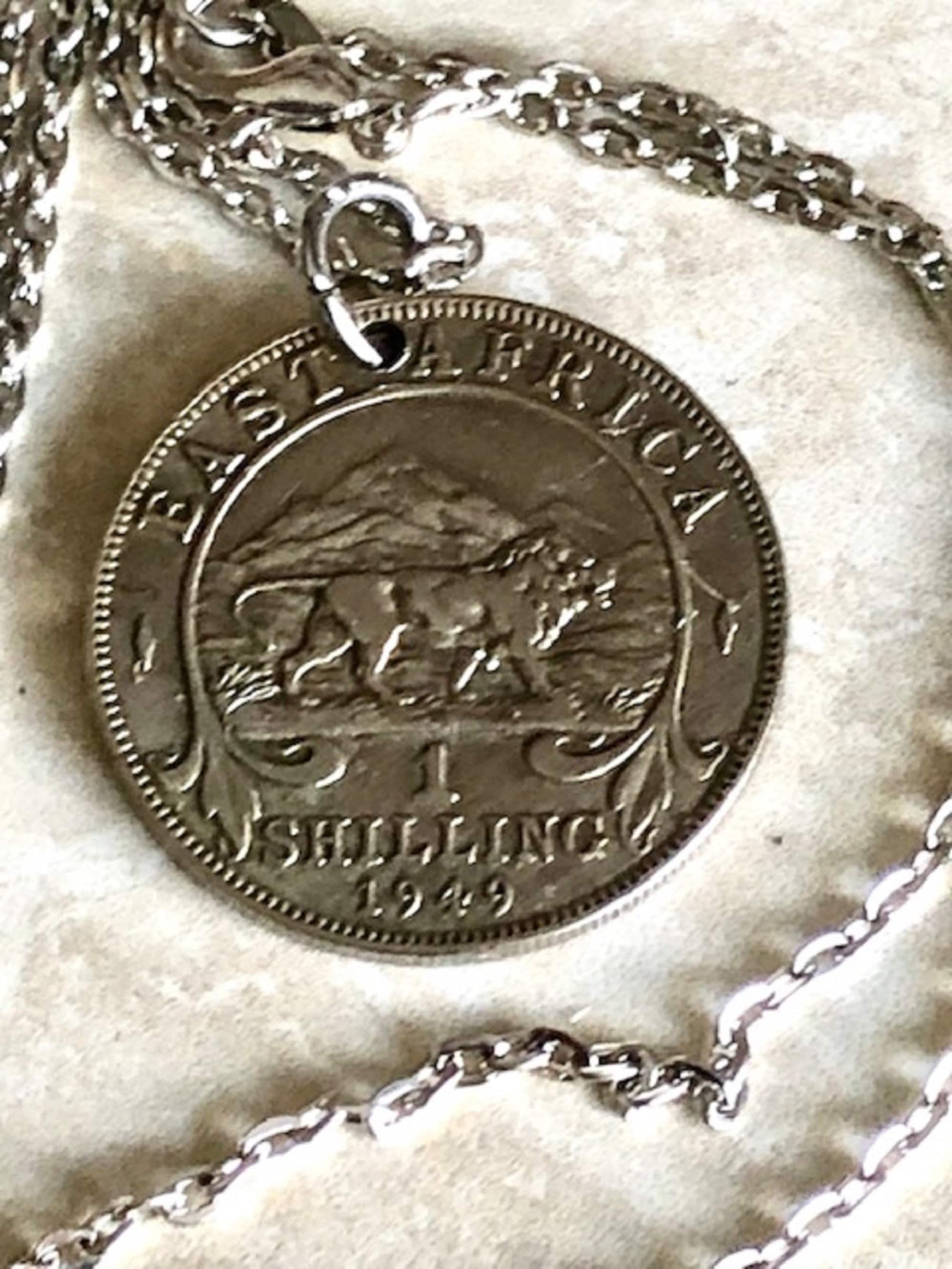 East Africa Coin Necklace 1 Shilling African Personal Necklace Handmade Jewelry Gift Friend Charm For Him Her World Coin Collector