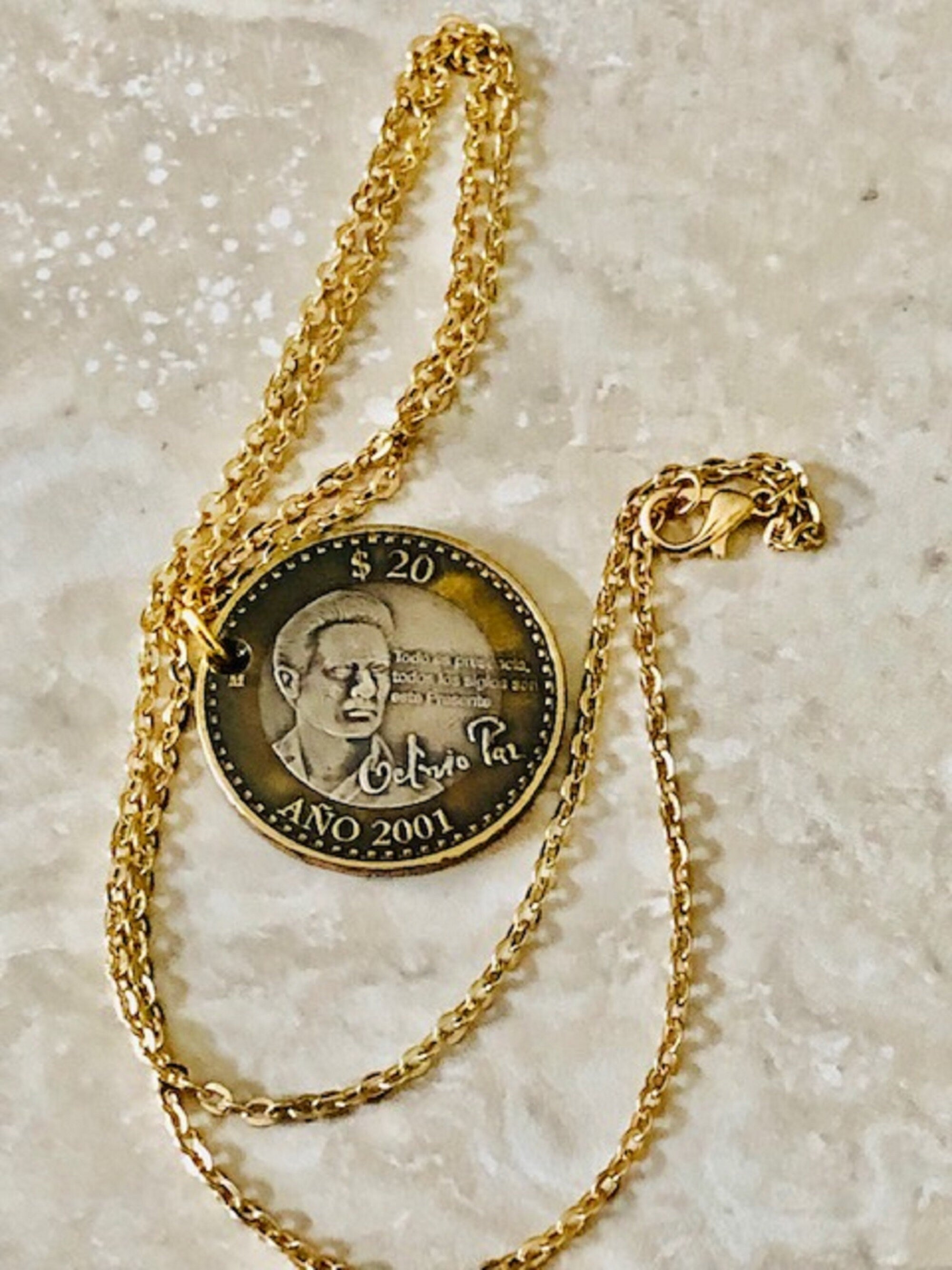 18 kt gold coin pendant , YG 750/000, 20 Dollar gold coi… | Drouot.com