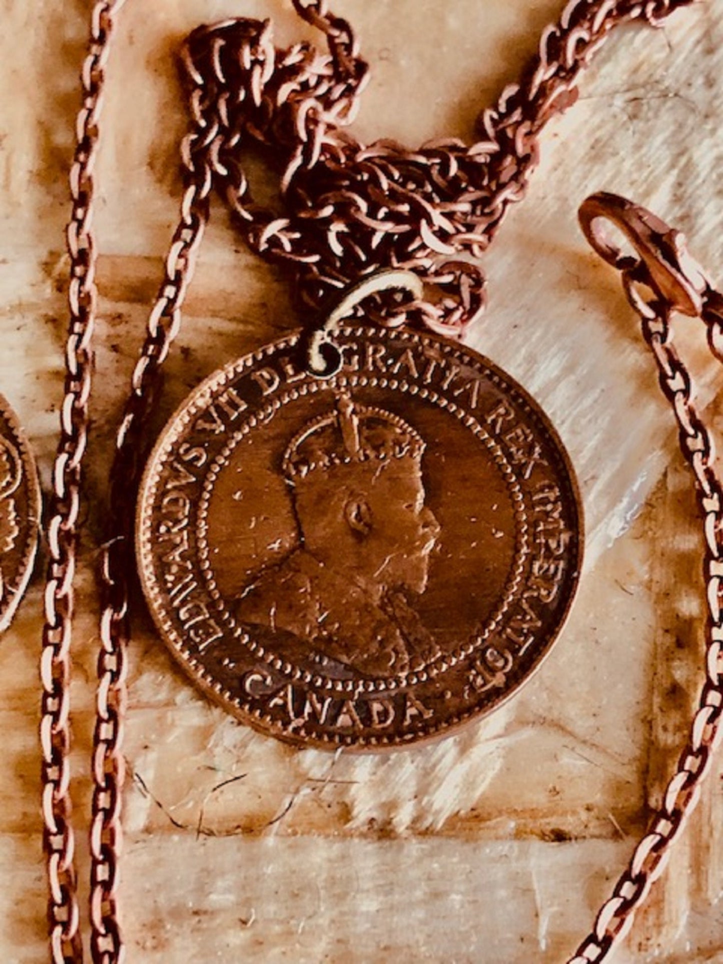 Canada Penny Coin Pendant One Canadian Cent Personal Necklace Vintage Handmade Jewelry Gift Friend Charm For Him Her World Coin Collector