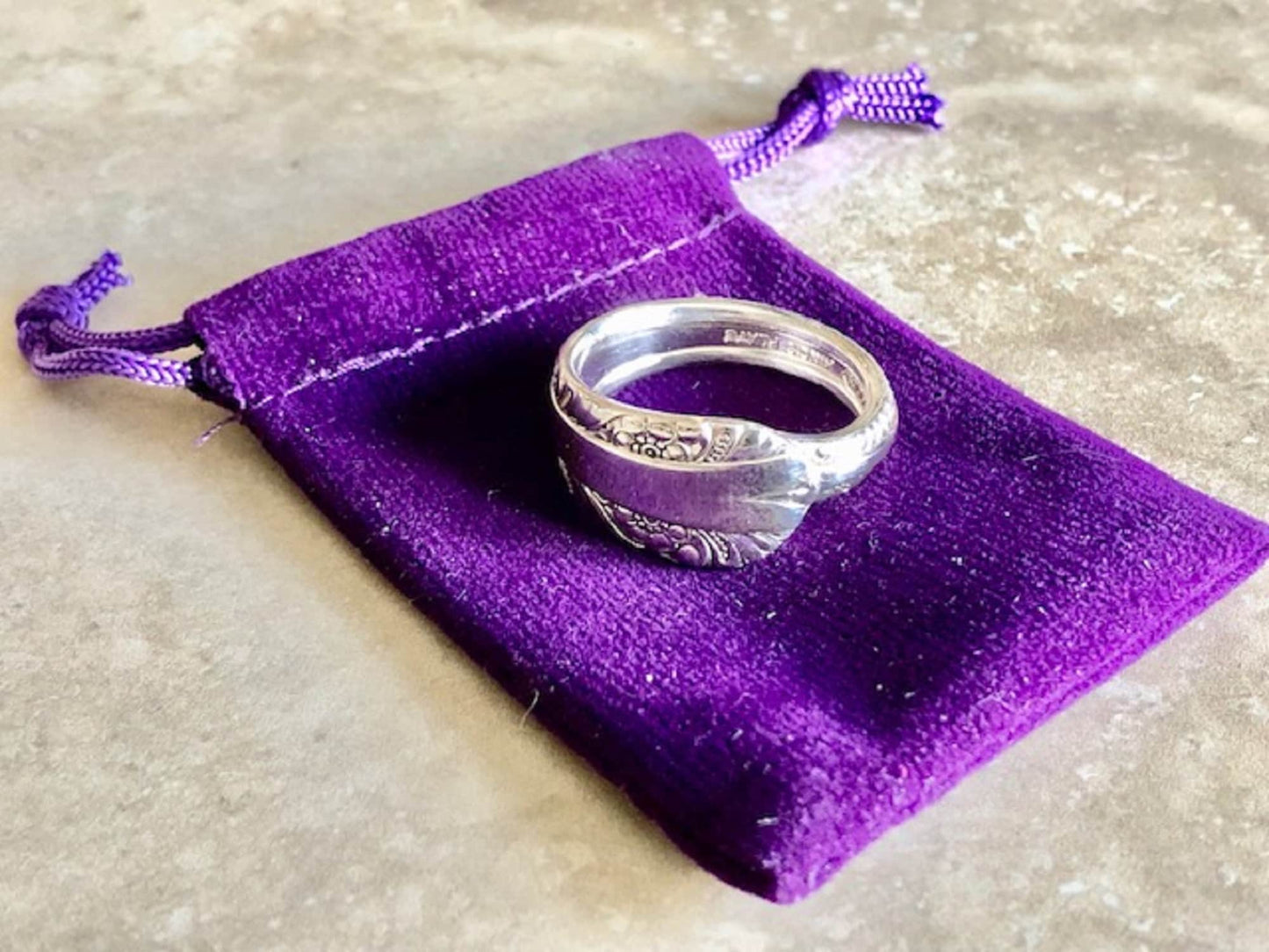 Kings Plate, Silver Plated, Spoon Ring, McGlashan, Clark Co Niagara Falls Ontario, Handmade