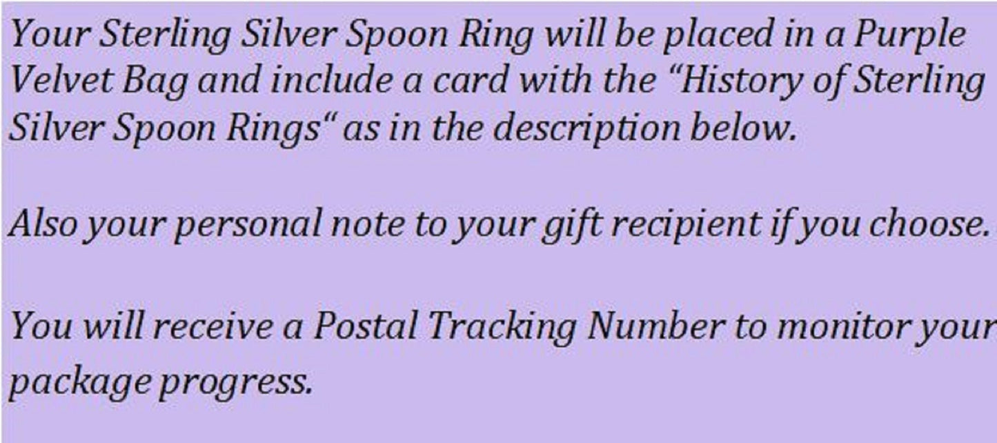 Inuit Peoples 925 Sterling Silver Dogsled Qamutiik Spoon Ring, Classic Vintage Silverware Jewelry, Band Wrapped Spoon, Adjustable Handmade