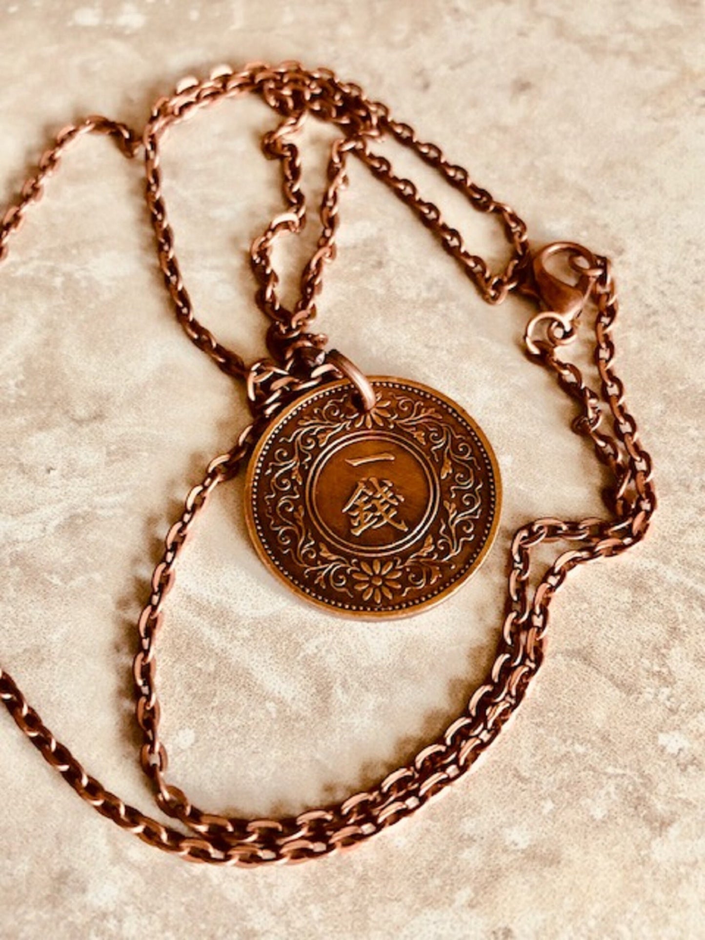 Japan Coin Pendant Necklace Vintage Japanese Yen Custom Made Vintage and Rare coins - Coin Enthusiast - Fashion Accessory
