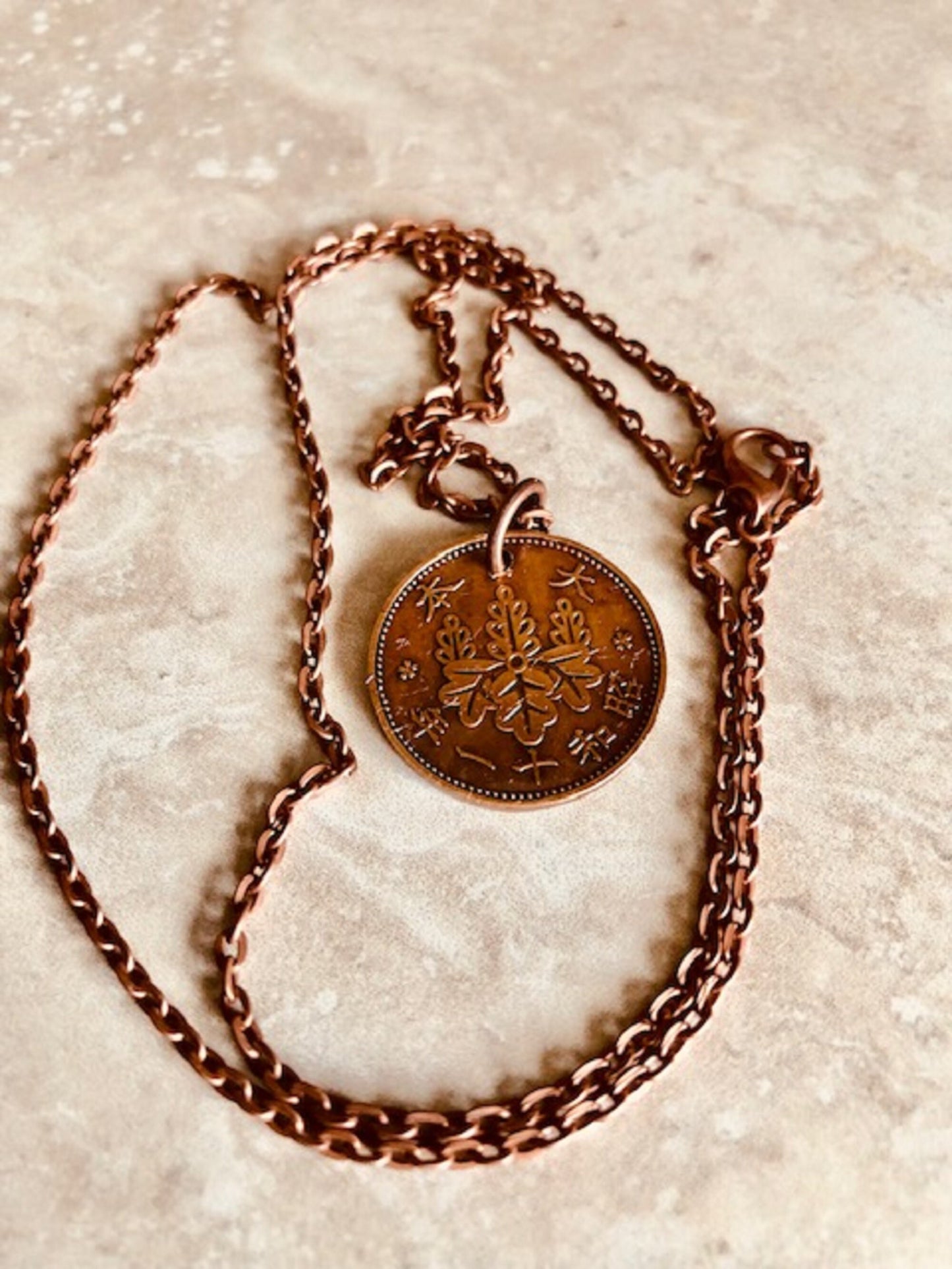 Japan Coin Pendant Necklace Vintage Japanese Yen Custom Made Vintage and Rare coins - Coin Enthusiast - Fashion Accessory