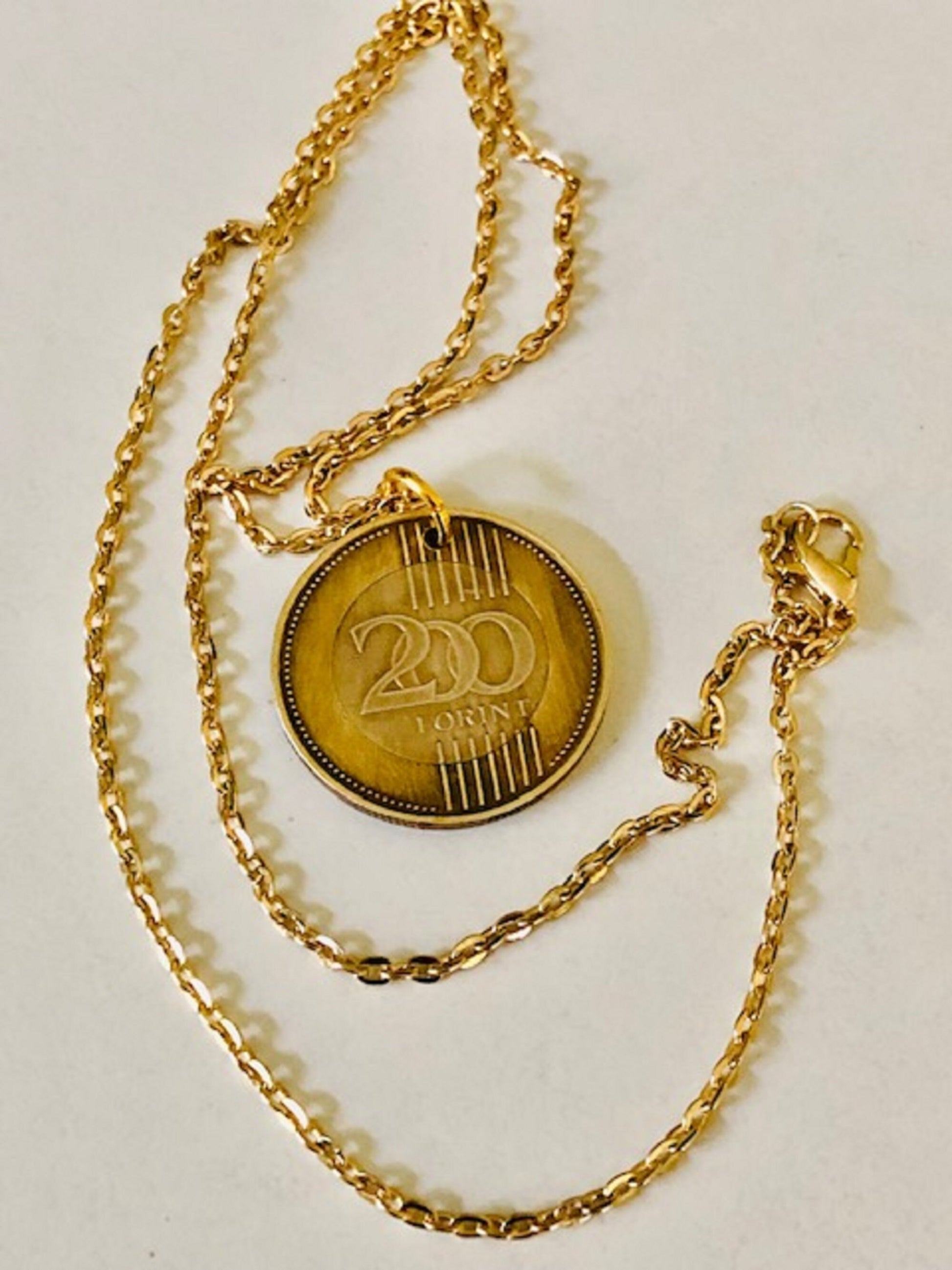 Hungary Coin Pendant Hungarian 200 Forint MAGYAR NÉPKÖZTÁRSASÁG Custom Made Vintage and Rare coins - Coin Enthusiast