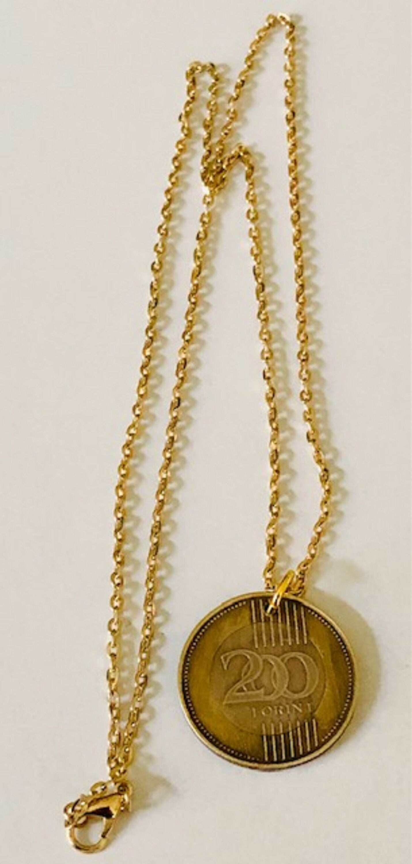 Hungary Coin Pendant Hungarian 200 Forint MAGYAR NÉPKÖZTÁRSASÁG Custom Made Vintage and Rare coins - Coin Enthusiast