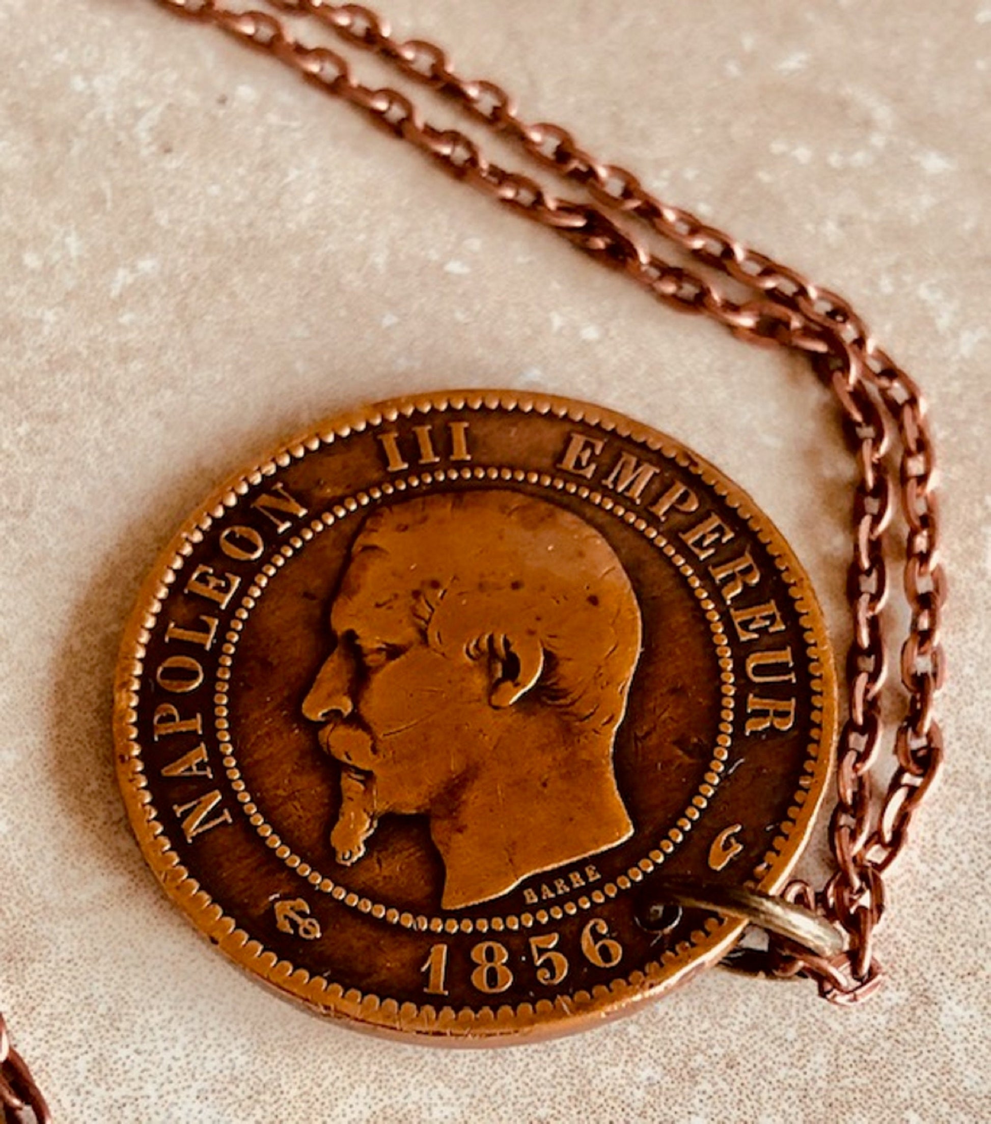 France Coin Necklace French Pendant 10 Dix Centimes Liberty Equality Fraternity Jewelry Gift Friend Charm For Him Her World Coin Collector