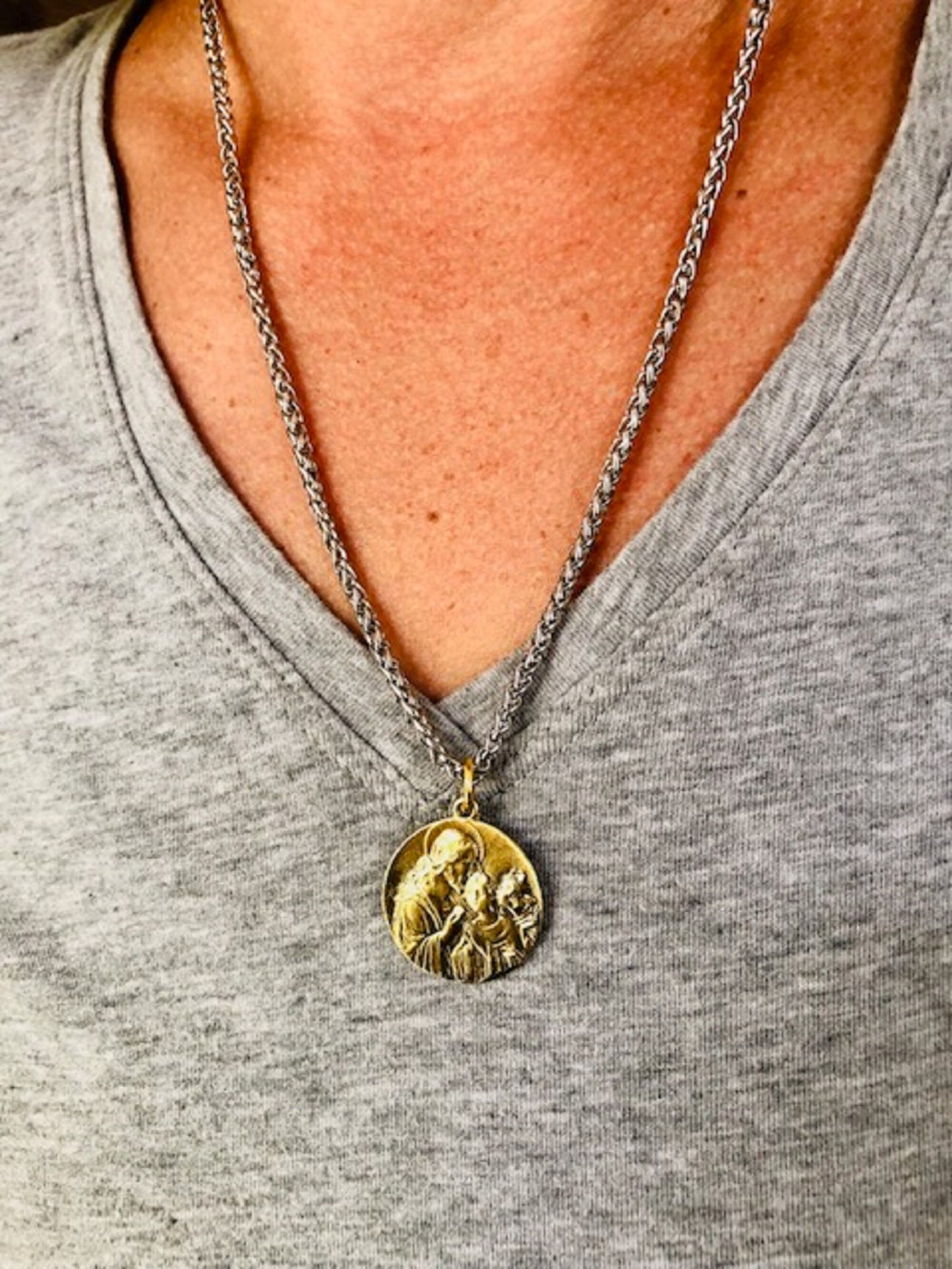 Communion Jesus and His Followers Faith Wax Seal Antique Brass Pendant-Transformation, Jewelry from Antique Wax Seal Charm Fascinations 125