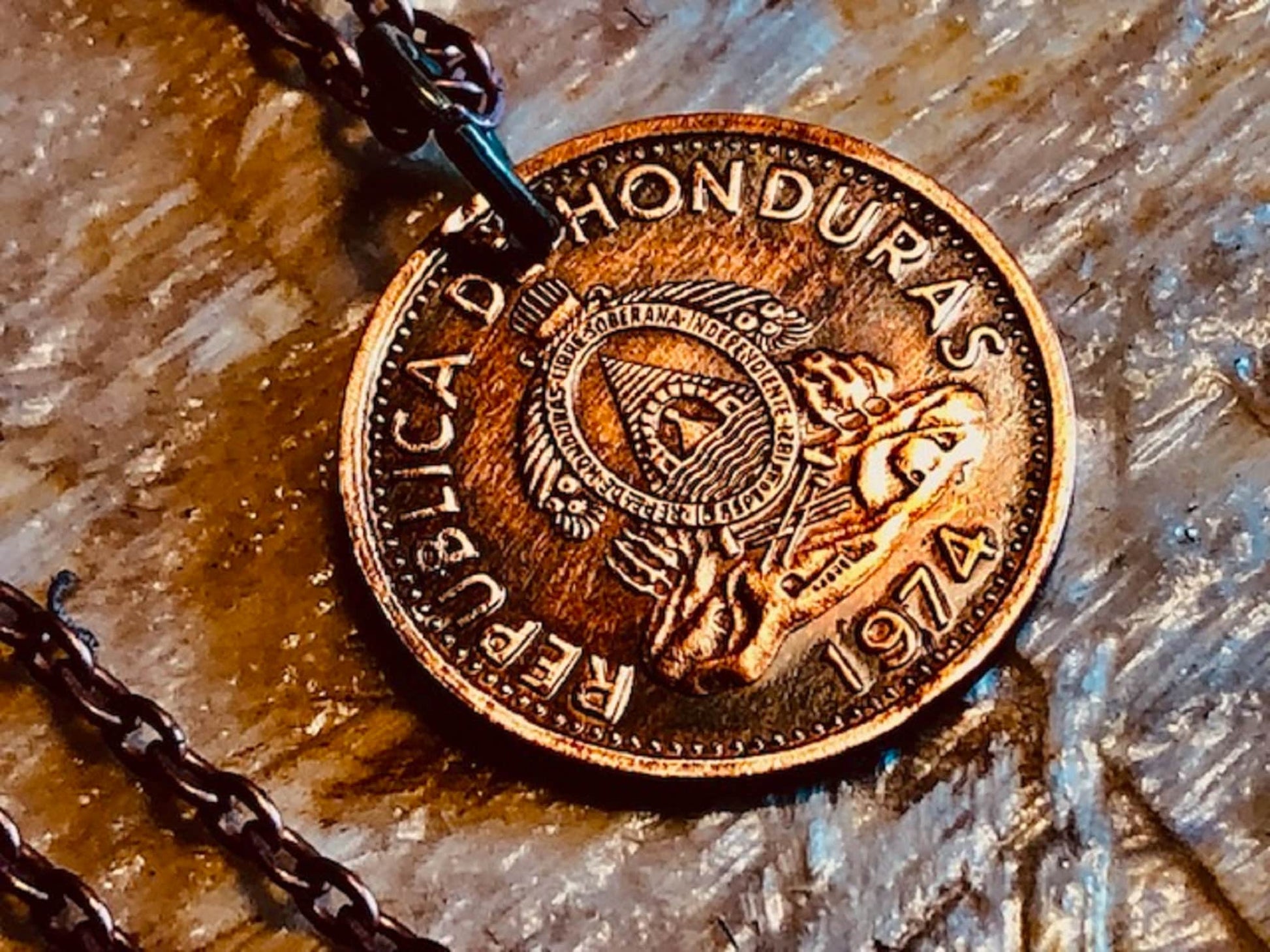 British Honduras 2 Centavos Coin Pendant Necklace Lempira Jewelry Custom Made Vintage and Rare coins - Coin Enthusiast