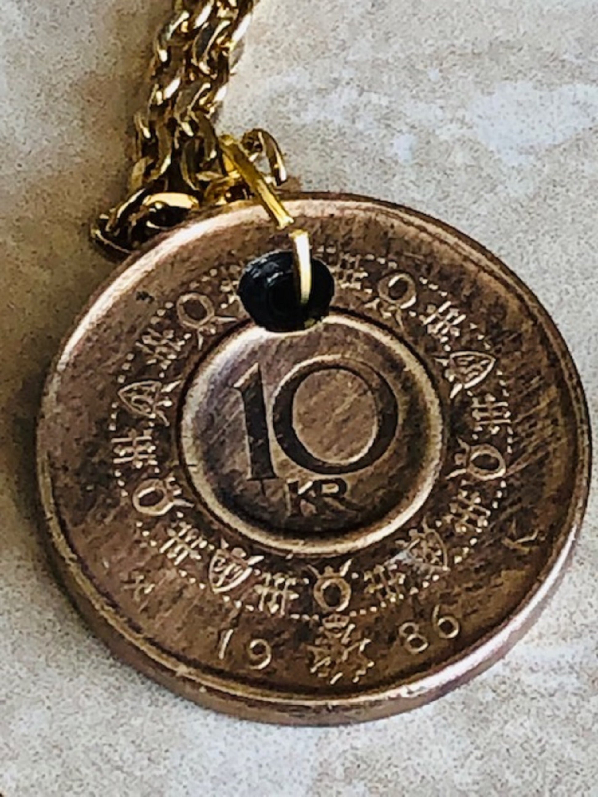 Norway 10 Kroner Coin Necklace Pendant Norwegian Vintage Custom Made Rare coins - Coin Enthusiast - Handmade Jewelry - Fashion Accessory