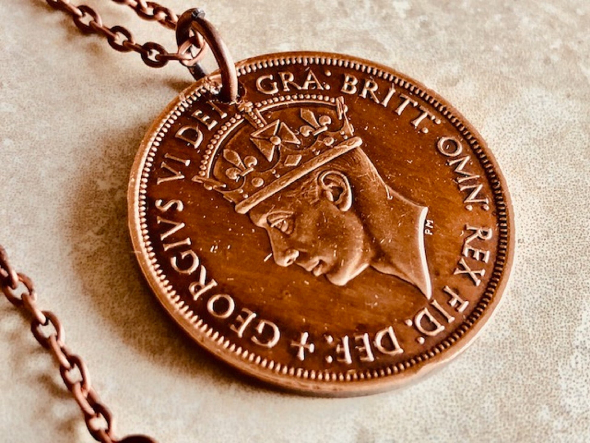 Bailiwick of Jersey Coin Shilling Necklace Jewelry Pendant Custom Made Vintage and Rare coins - Coin Enthusiast - Fashion Accessory