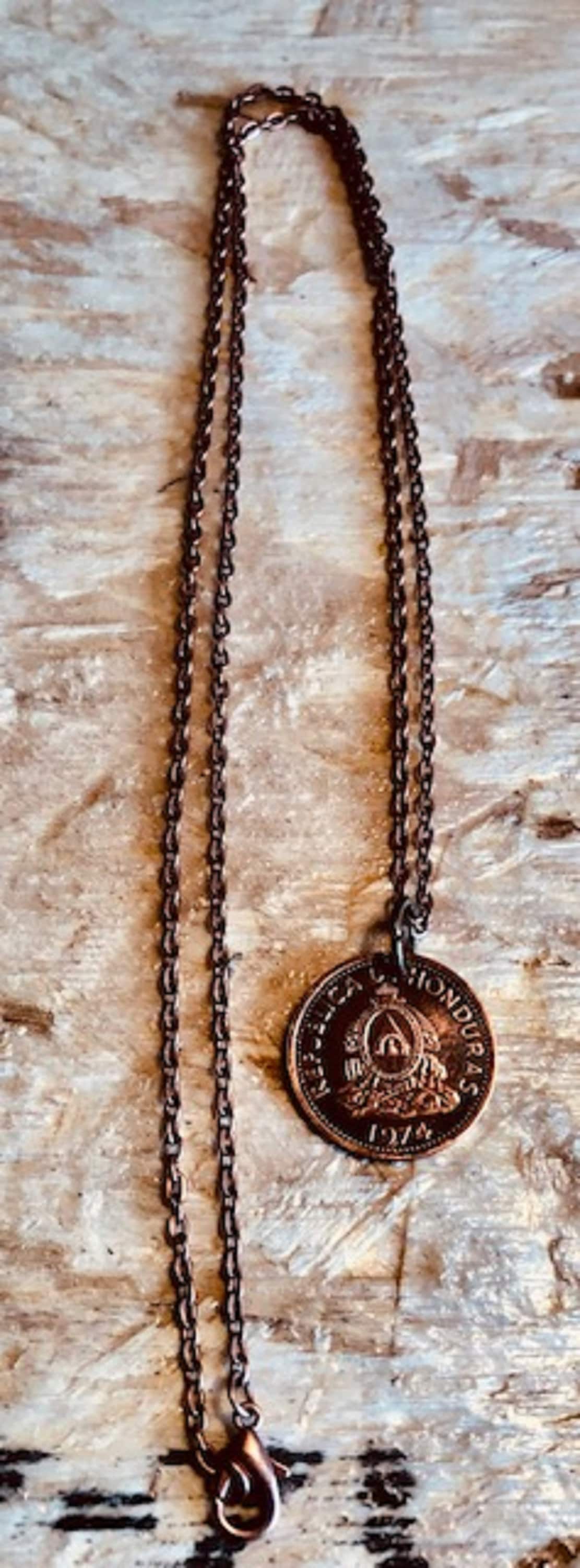 British Honduras 2 Centavos Coin Pendant Necklace Lempira Jewelry Custom Made Vintage and Rare coins - Coin Enthusiast