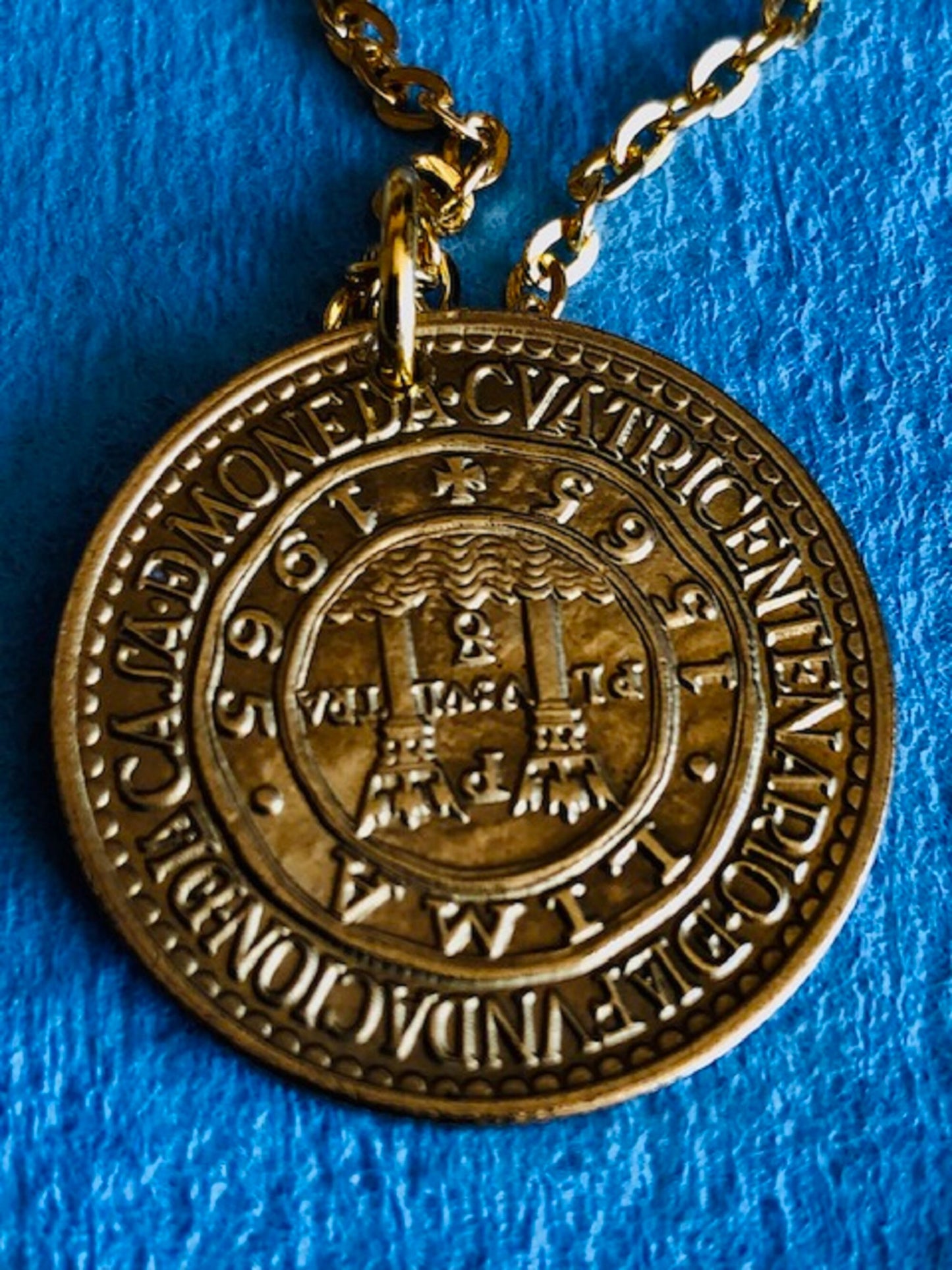Peru Coin Pendant Peruvian UN Sol De Oro Personal Necklace Old Vintage Handmade Jewelry Gift Friend Charm For Him Her World Coin Collector