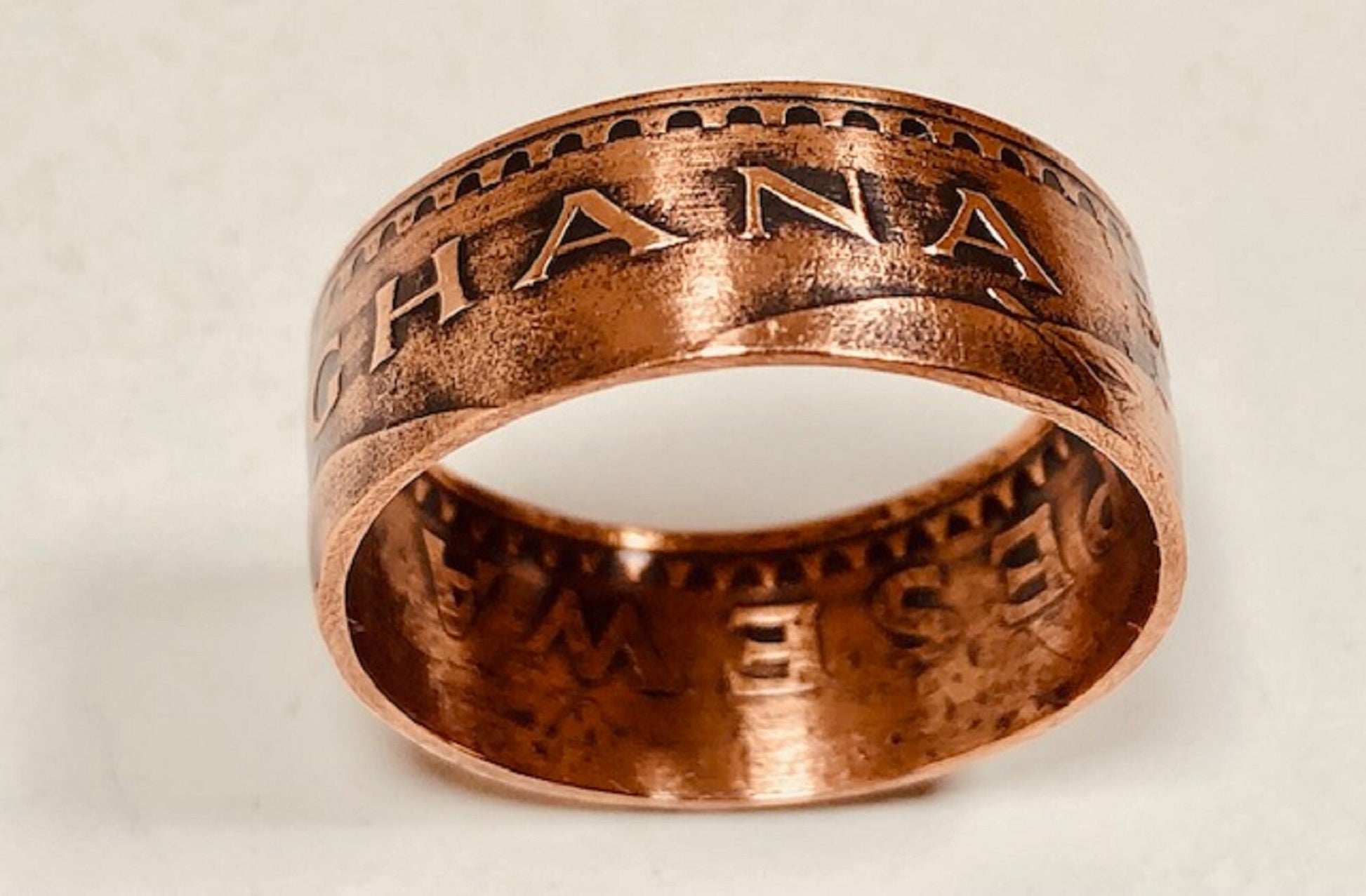 Ghana Africa Coin Ring Pesewa Handmade Personal Jewelry Ring Charm Gift For Friend Coin Ring Gift For Him Her World Coin Collector