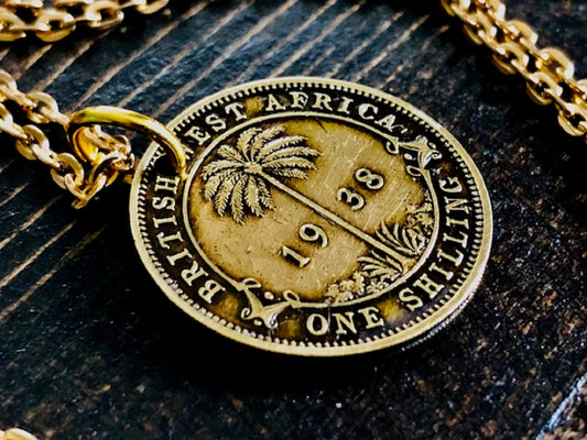 West Africa Coin Necklace Personal Necklace Old Vintage Handmade Jewelry Gift Friend Charm For Him Her World Coin Collector