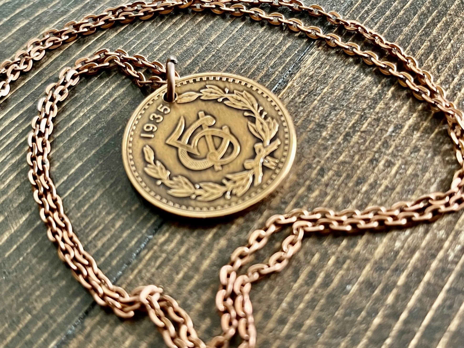 Mexico 5 Centavos Coin Pendant Mexican Personal Necklace Old Vintage Handmade Jewelry Gift Friend Charm For Him Her World Coin Collector