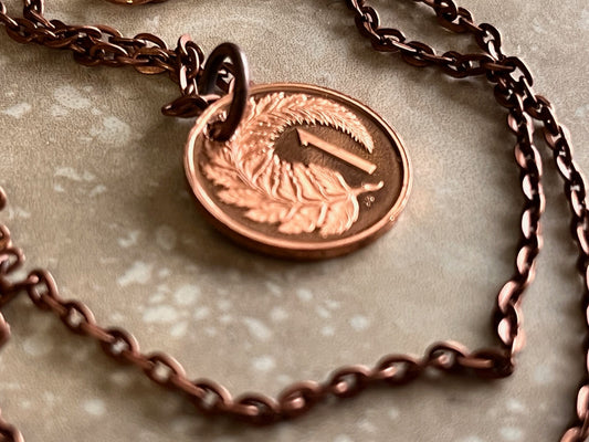 New Zealand Coin Necklace Double Struck From Mint Set One Penny Personal Jewelry Gift Friend Charm For Him Her World Coin Collector