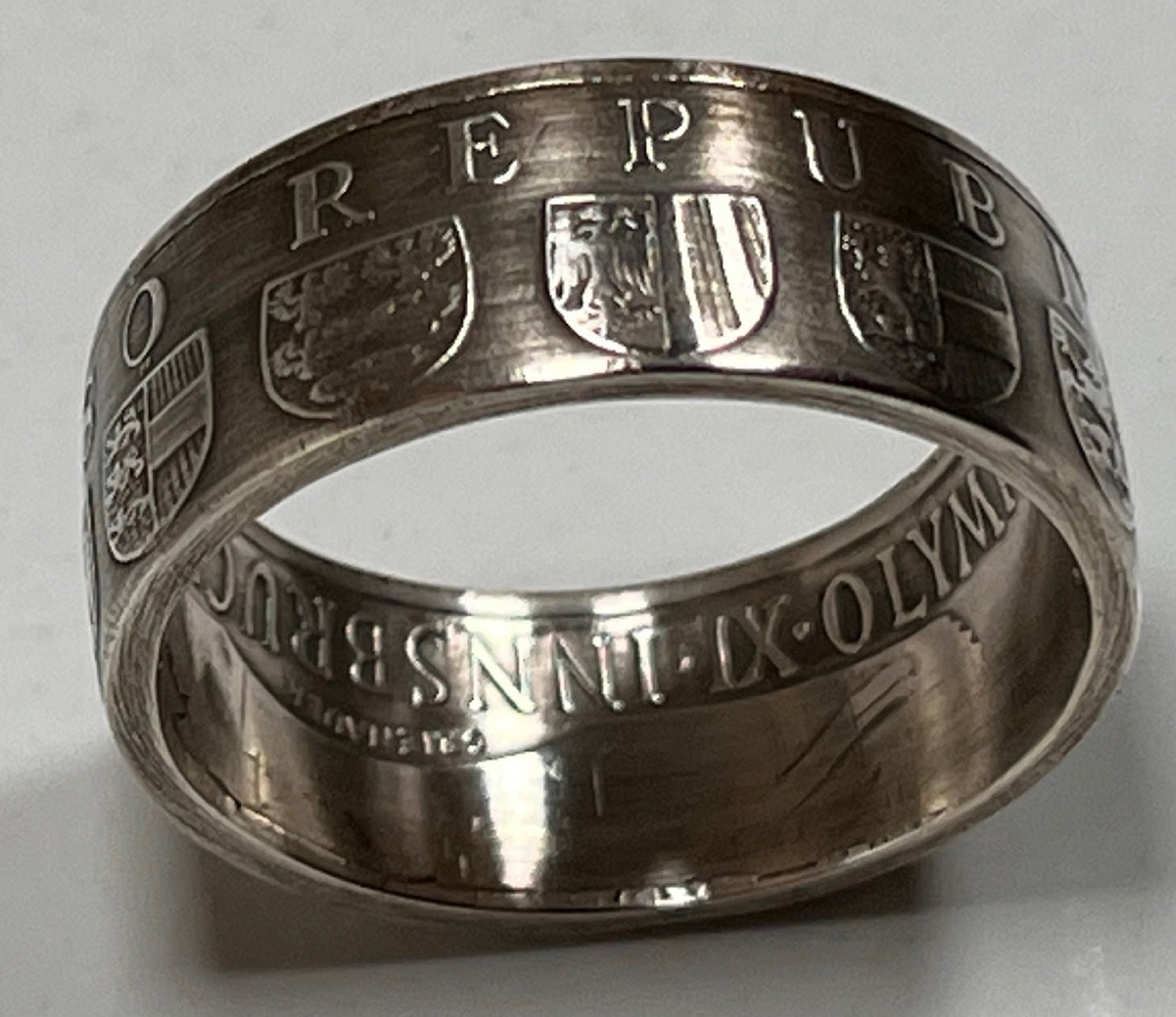 Austria Silver Ring Republic 50 Schilling Austrian Coin Ring Personal Jewelry Ring Gift Friend Ring Gift For Him Her World Coin Collector