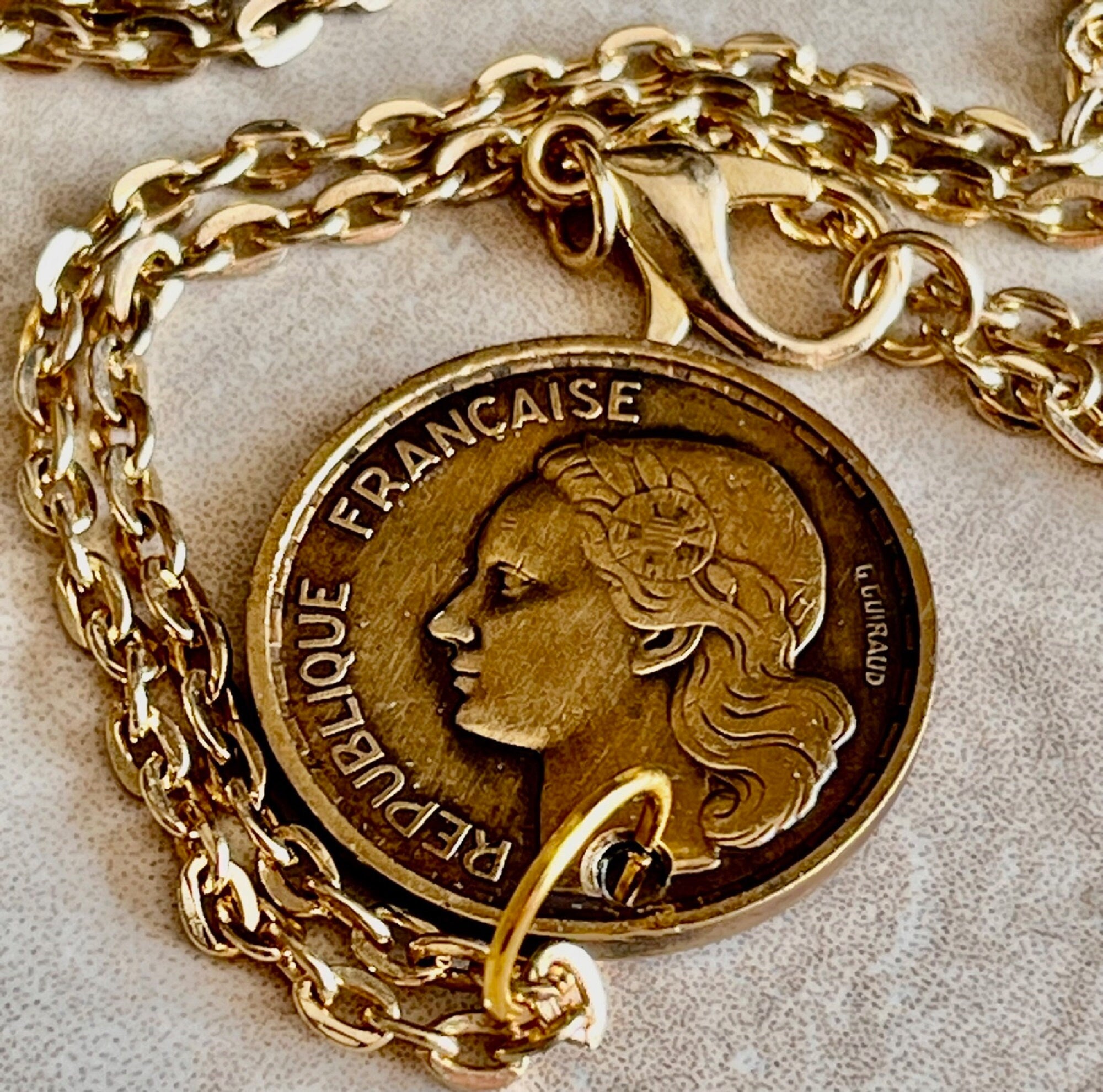 DO NOT DO 10coin pendant 美品 France Coin Pendant French 10 Necklace Handmade Custom Made