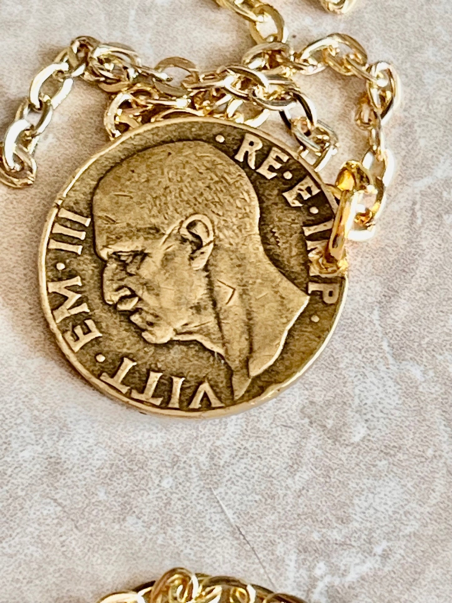 Old Italy Coin Pendant Italian 10 Lira Coin Custom Made Charm Gift For Friend Coin Charm Gift For Him, Her, Coin Collector, World Coins
