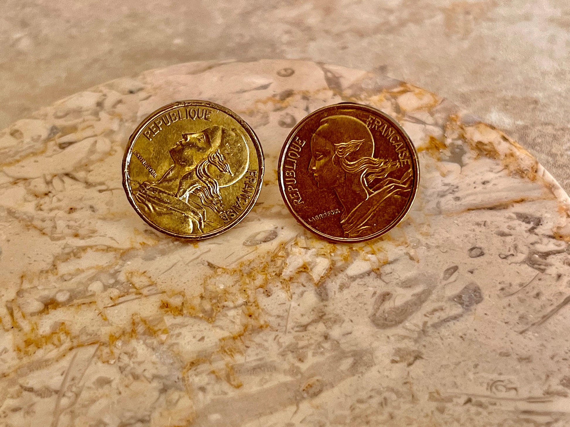 France Coin Earrings French 5 Centimes Liberty Equality Fraternity Handmade Jewelry Gift Friend Charm For Him Her World Coin Collector