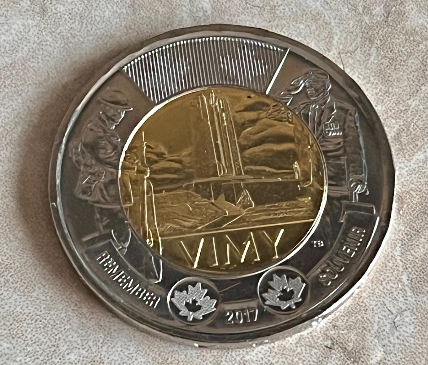Vimy Ridge Coin Ring 2017 Canadian 2 Dollar Handmade Personal Jewelry Ring Gift For Friend Coin Ring Gift For Him Her World Coin Collector