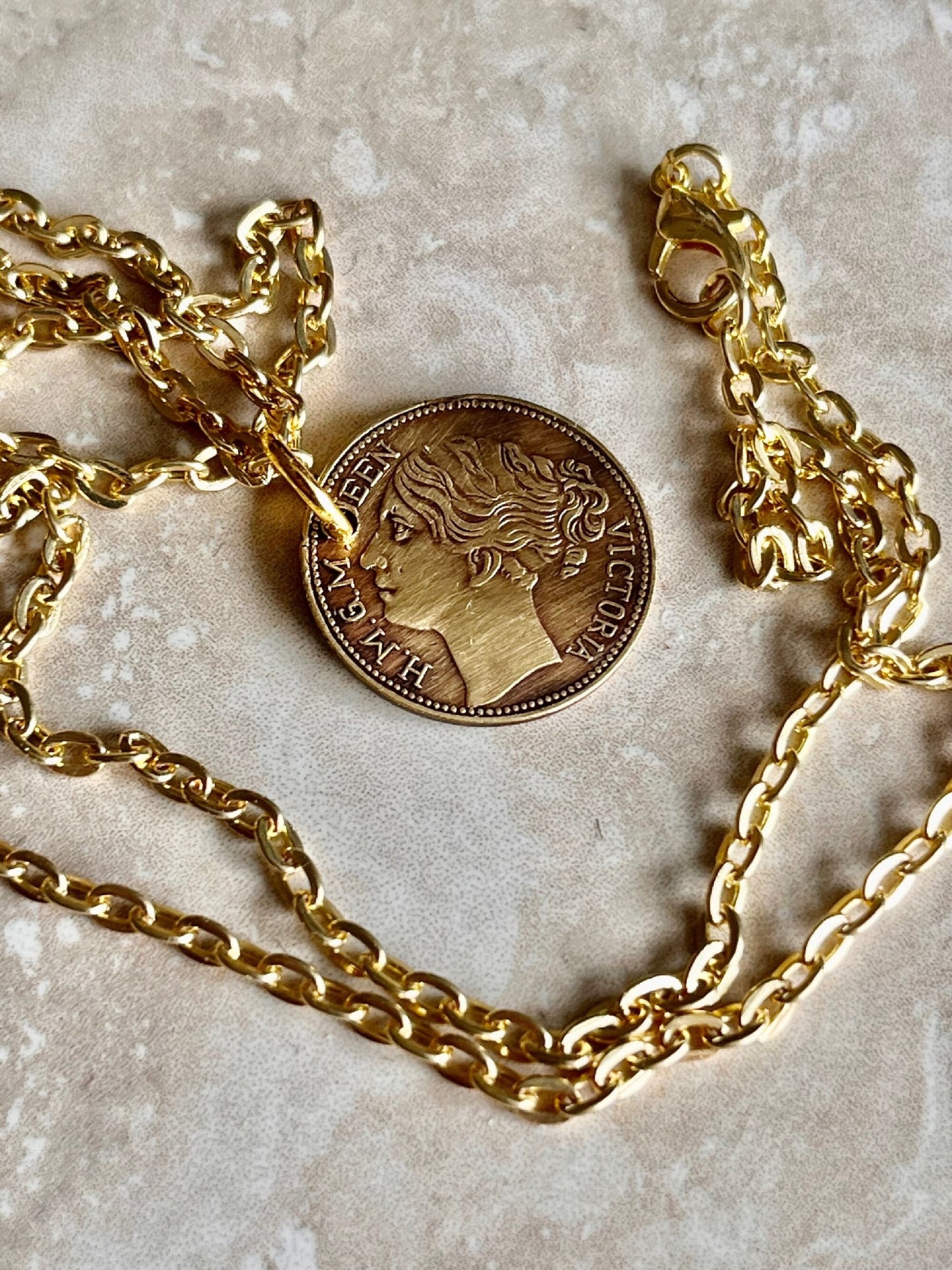 Coin Pendant Necklace For Him Her Gift 1837 Hanover Cumberland Jack Souvenir Token Necklace Coin Pendant HandMade Vintage Coin Collector