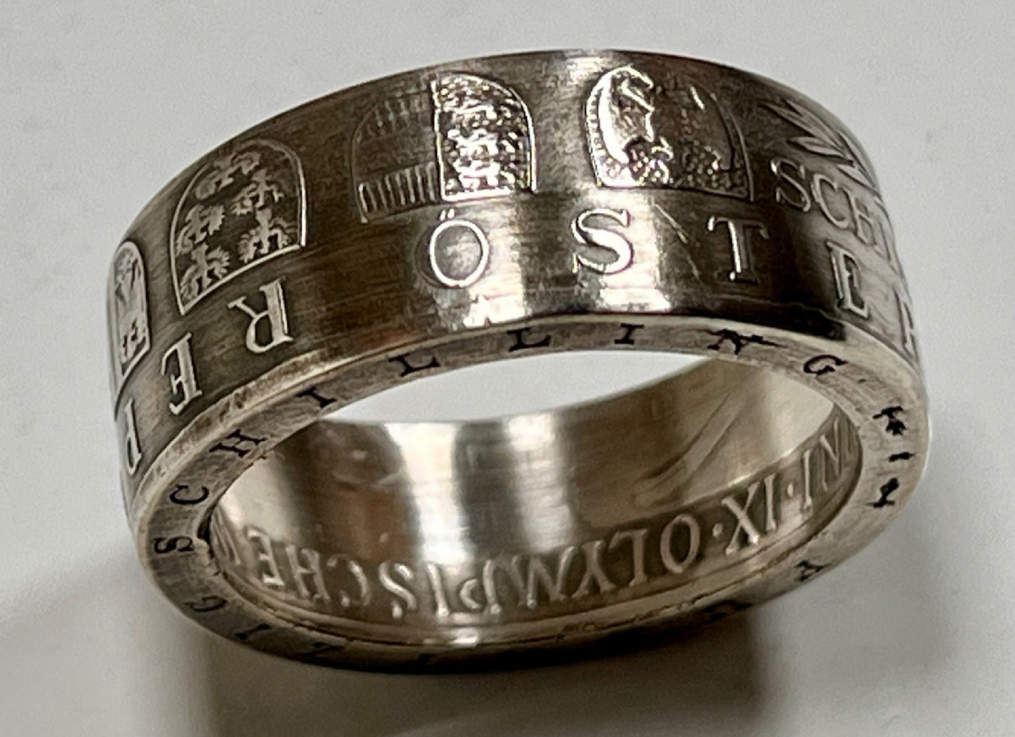 Austria Silver Ring Republic 50 Schilling Austrian Coin Ring Personal Jewelry Ring Gift Friend Ring Gift For Him Her World Coin Collector