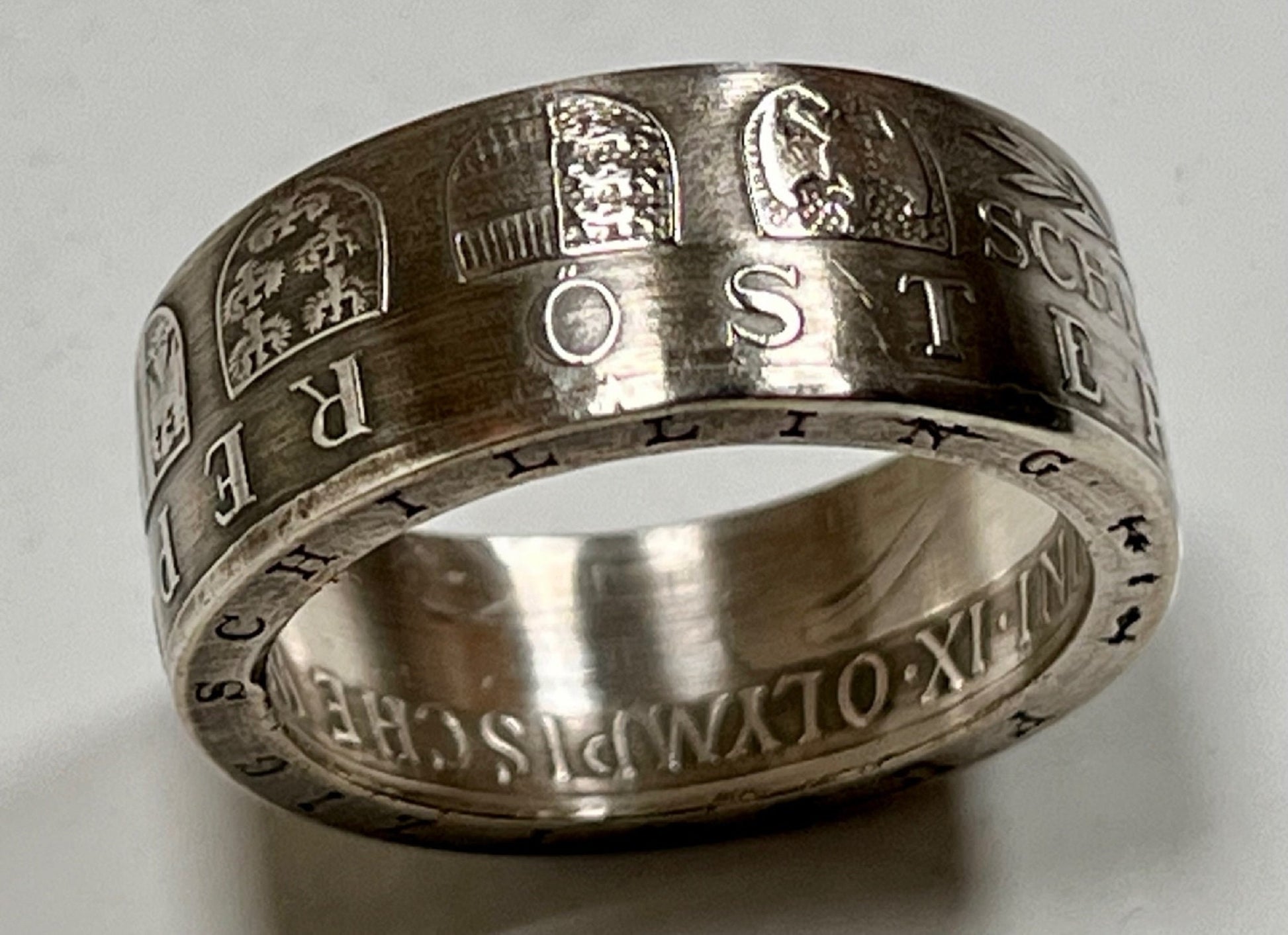 Austria Silver Ring Republic 50 Schilling Austrian Coin Ring Personal Jewelry Ring Gift Friend Ring Gift For Him Her World Coin Collector