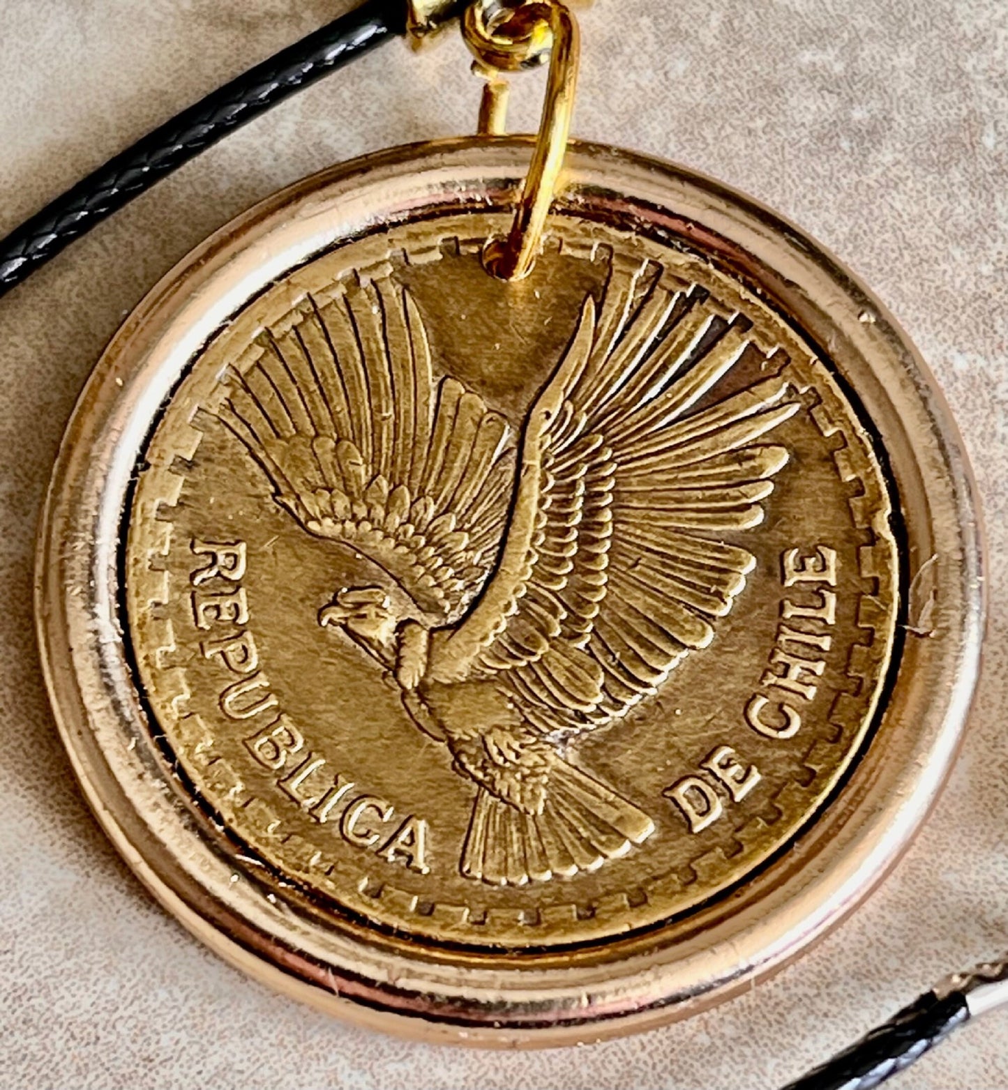 Chile 1965 Coin Pendant Necklace Chillan 10 Centesimos Personal Vintage Handmade Jewelry Gift Friend Charm For Him Her World Coin Collector