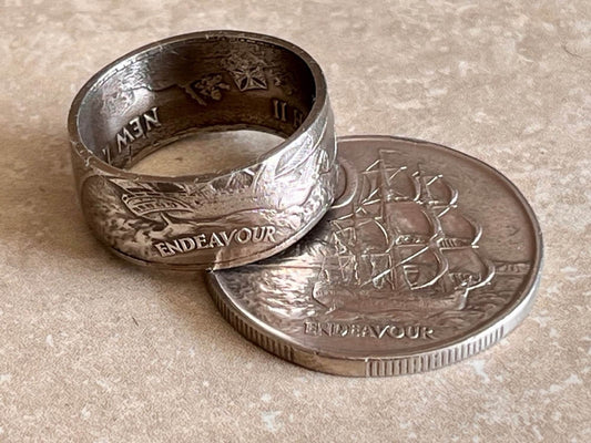 New Zealand Ring 50 Cent Coin Ring Handmade Personal Jewelry Ring Gift For Friend Coin Ring Gift For Him Her World Coin Collector