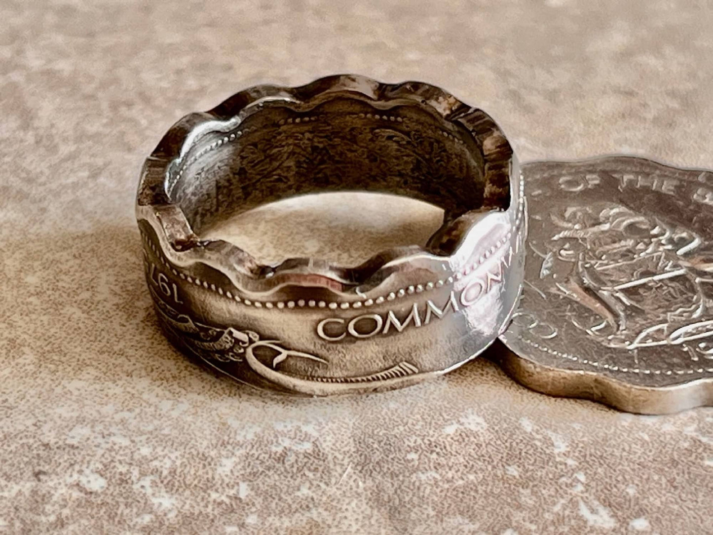 Bahamas Ring 10 Cent Coin Ring Handmade Personal Charm Jewelry Ring Gift For Friend Coin Ring Gift For Him Her World Coin Collector