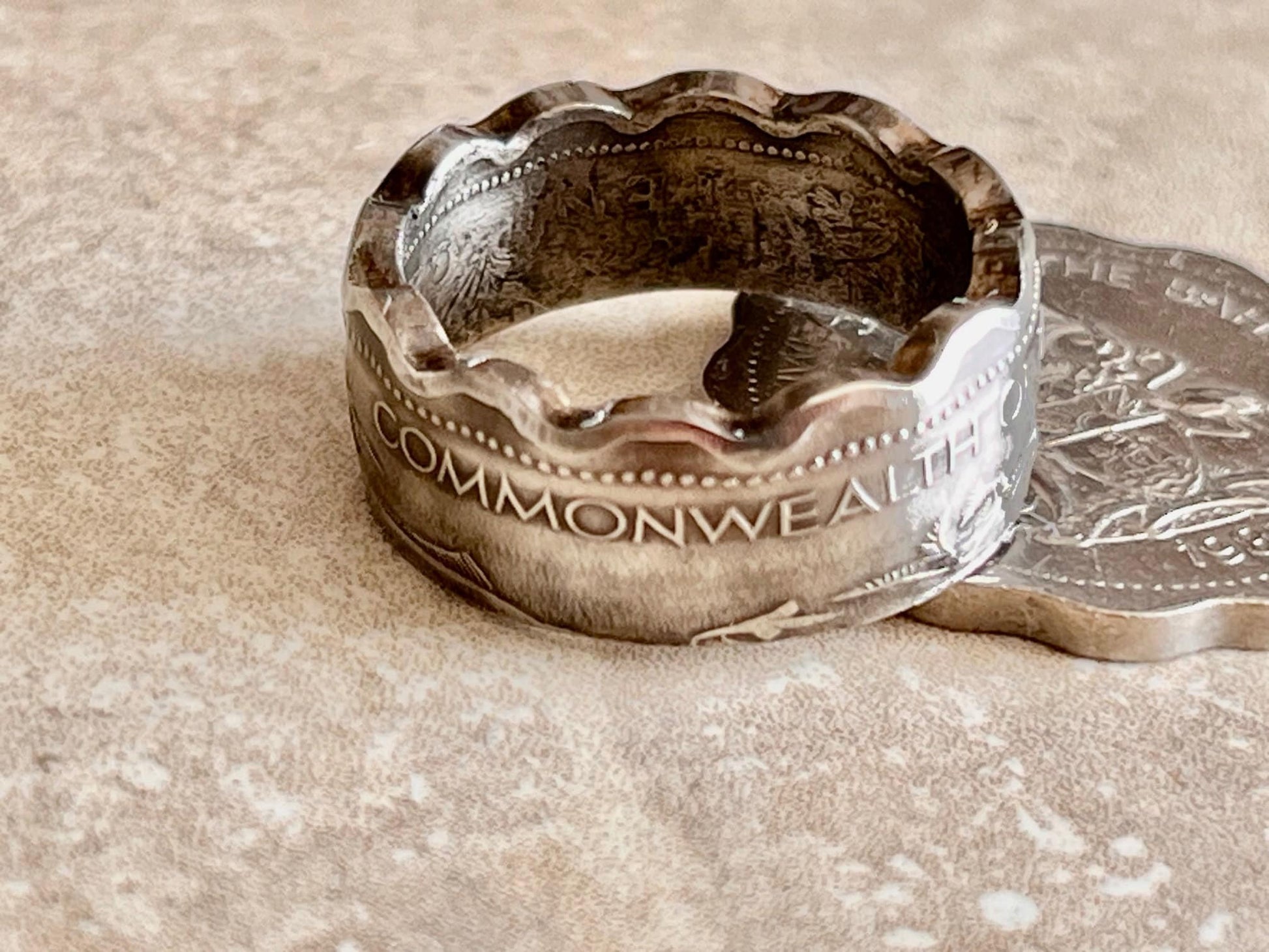 Bahamas Ring 10 Cent Coin Ring Handmade Personal Charm Jewelry Ring Gift For Friend Coin Ring Gift For Him Her World Coin Collector