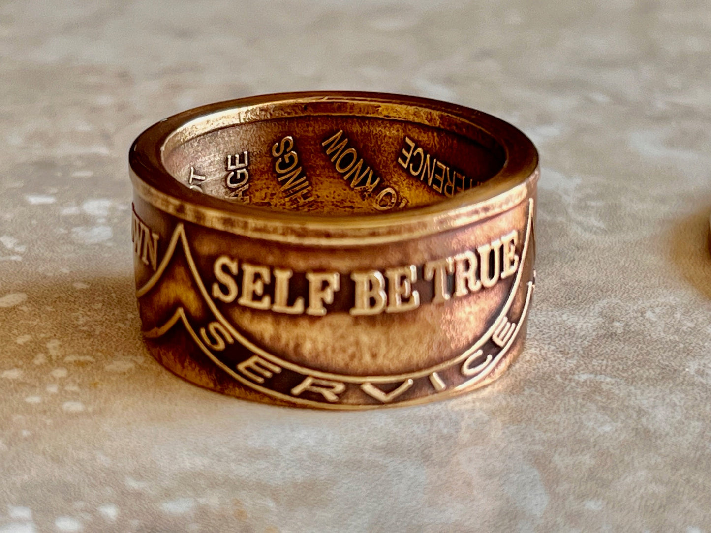 Sobriety Coin Ring AA Addiction Serenity Prayer Drugs and Alcohol Abuse Sober Recovery Friend Coin Ring Gift For Him Her World Coins