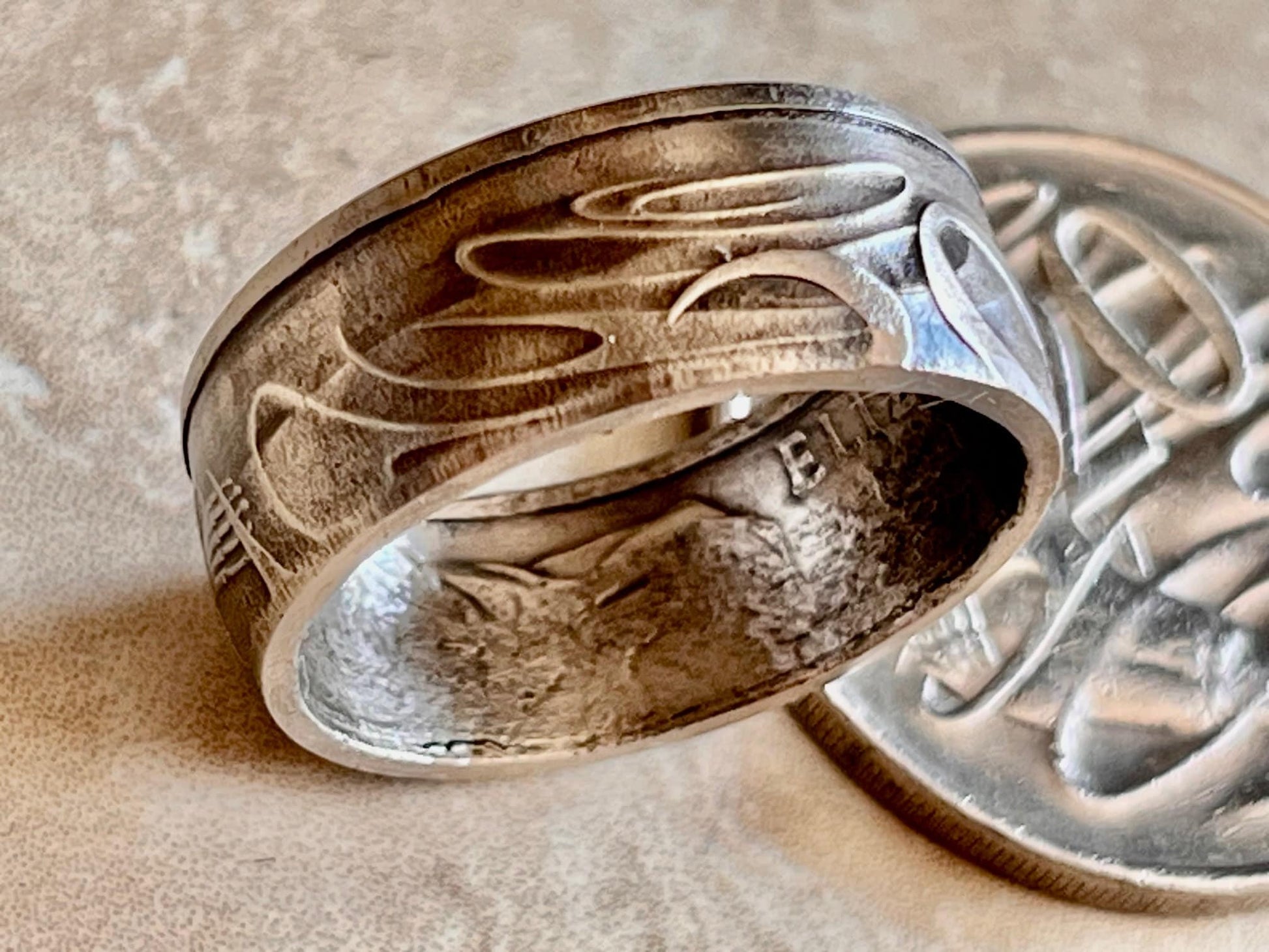 Australia Platypus 20 Cents Australian Coin Ring Handmade Custom Ring For Gift For Friend Coin Ring Gift For Him, Coin Collector World Coins